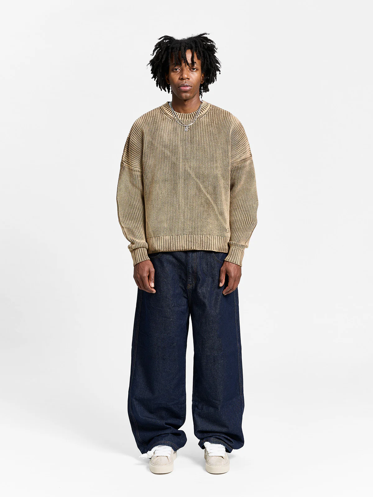 ESSENTIAL KNIT SWEATER - ACID BROWN - Image 5