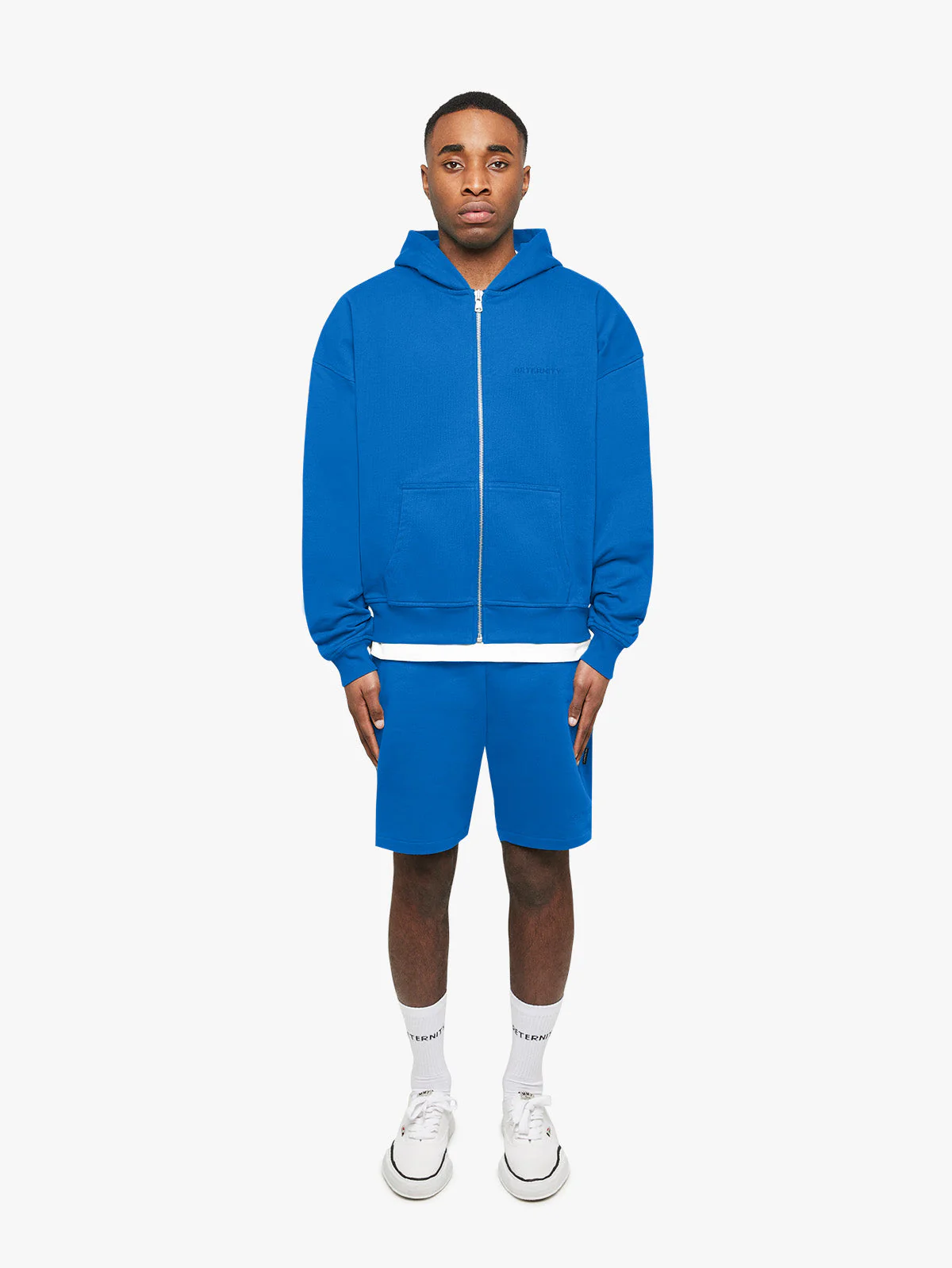 ESSENTIAL ZIP HOODIE - BLUE - Image 6