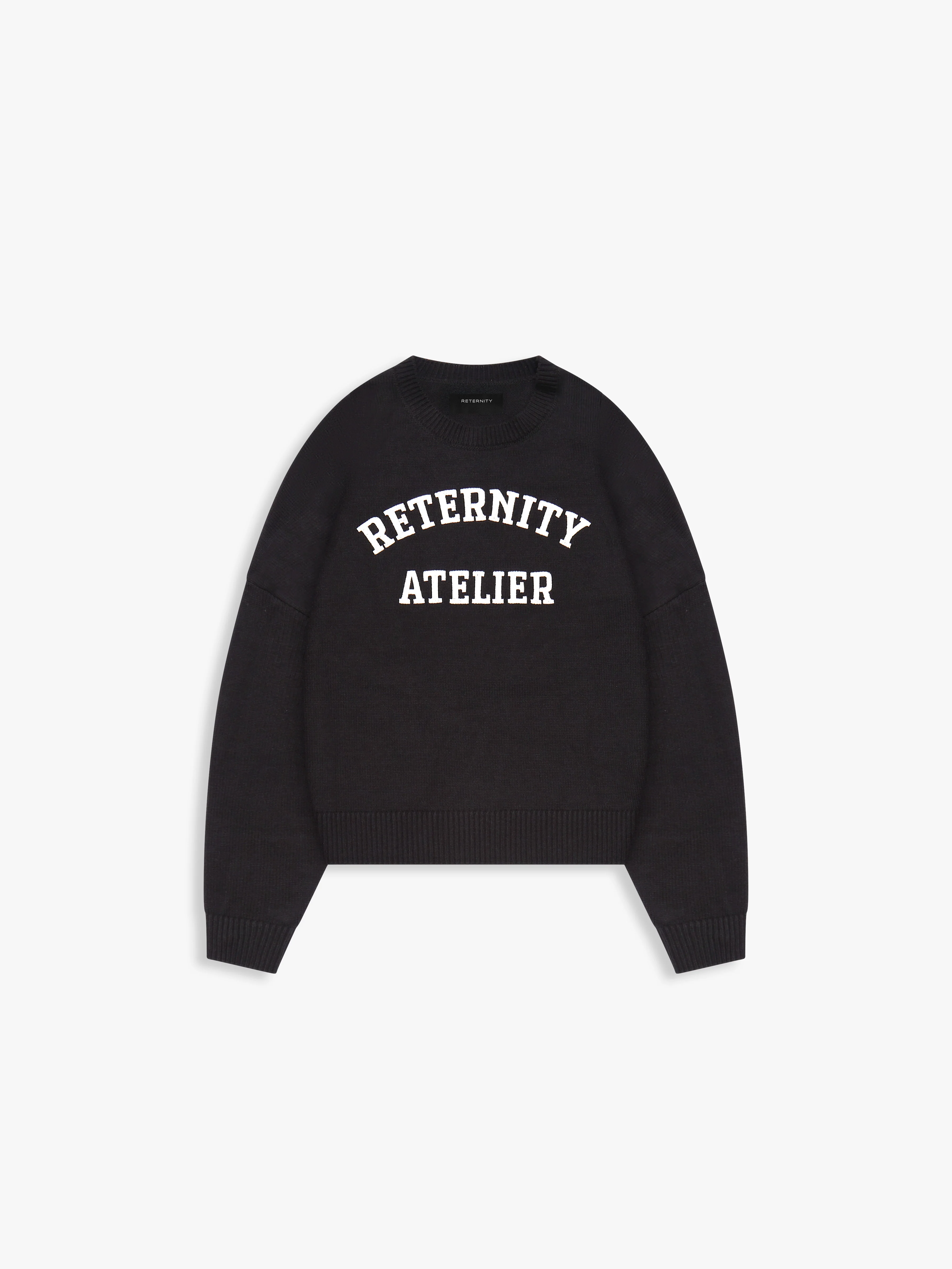 ÉVÉNIE LOGO KNIT SWEATER - BLACK