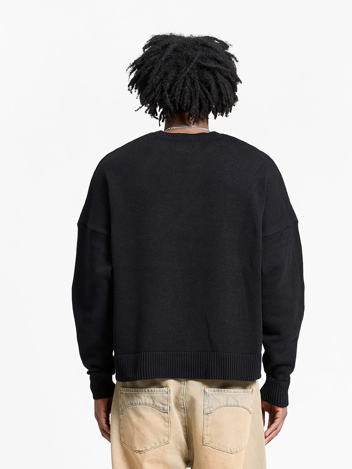 ÉVÉNIE LOGO KNIT SWEATER - BLACK - Image 5