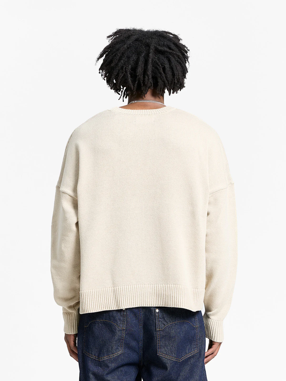 ÉVÉNIE LOGO KNIT SWEATER - CREAM - Image 5
