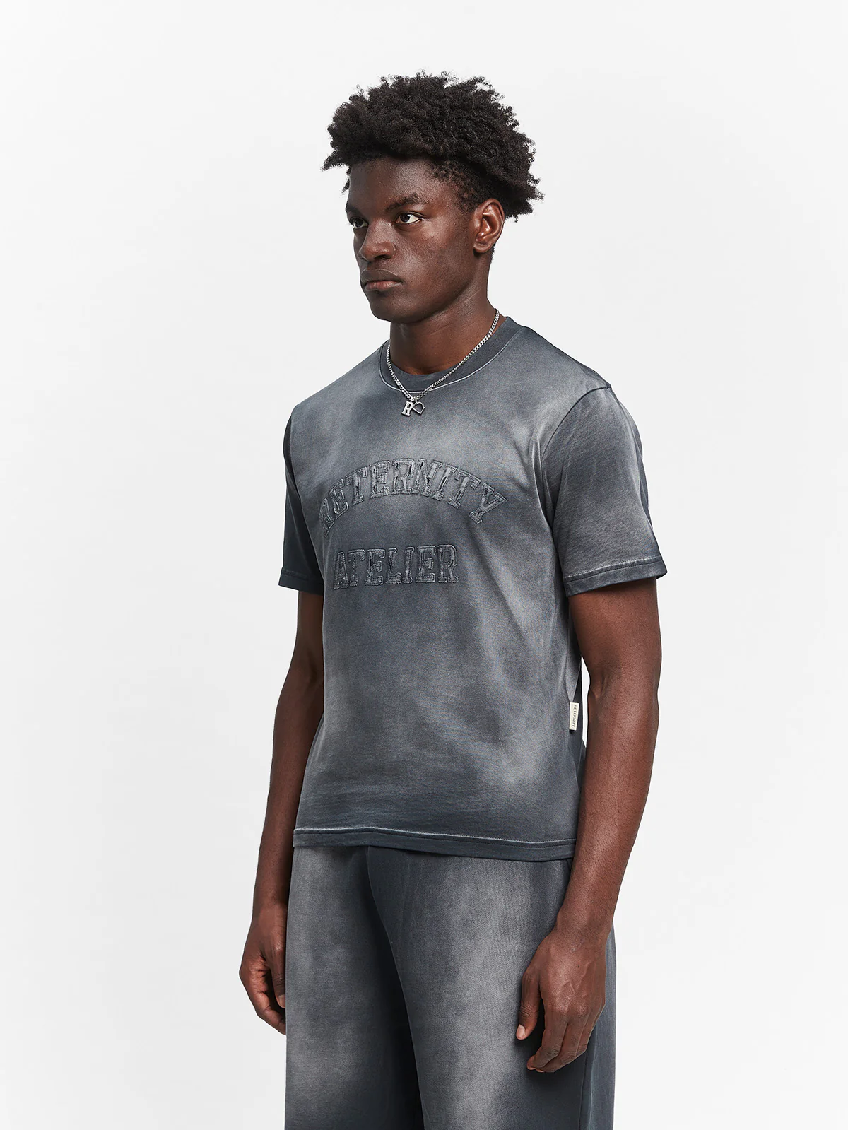ÉVÉNIE SLIM FIT T-SHIRT - WASHED BLACK - Image 3