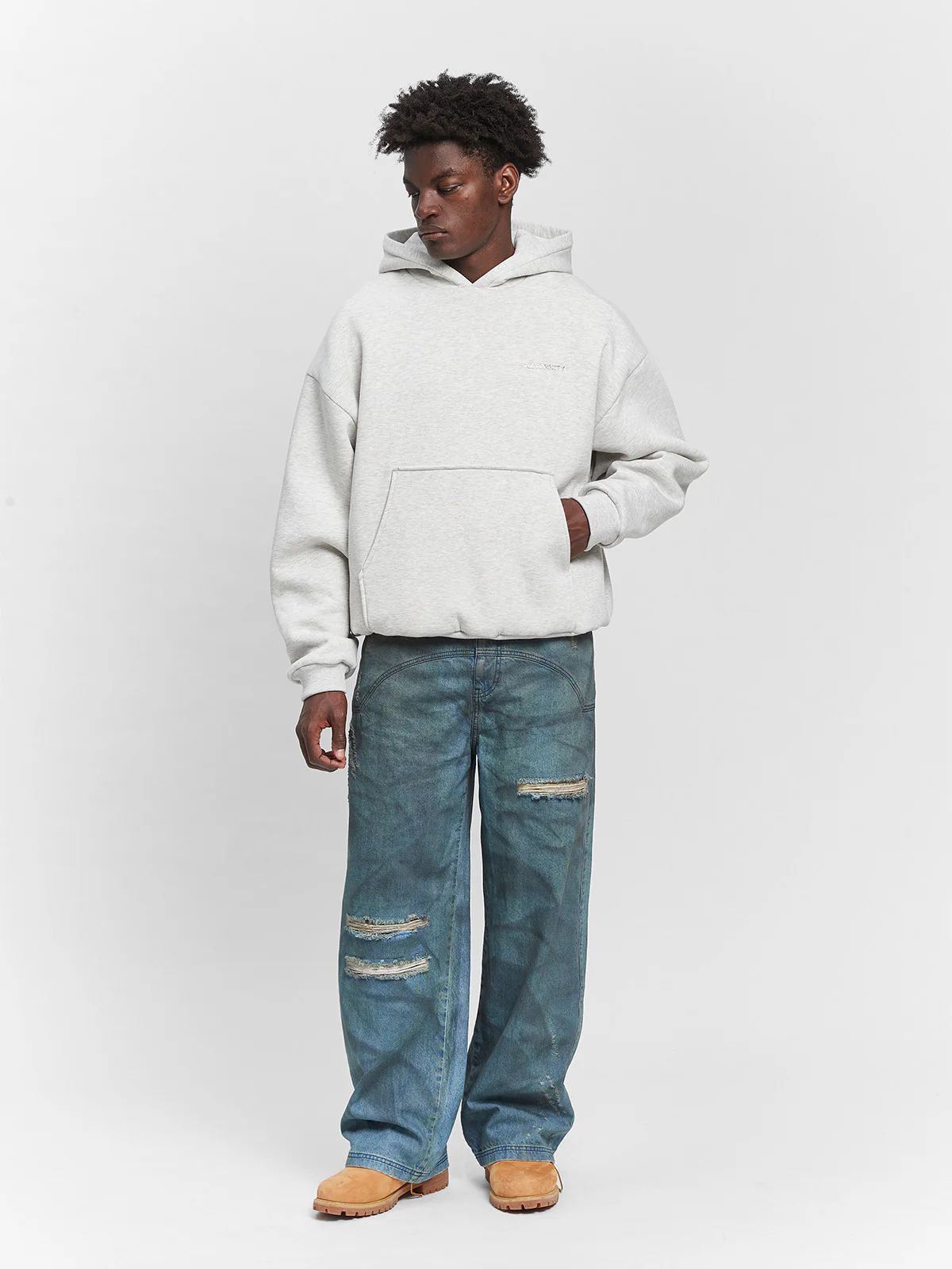 ÉVO HOODIE - MELANGE GREY - Image 9