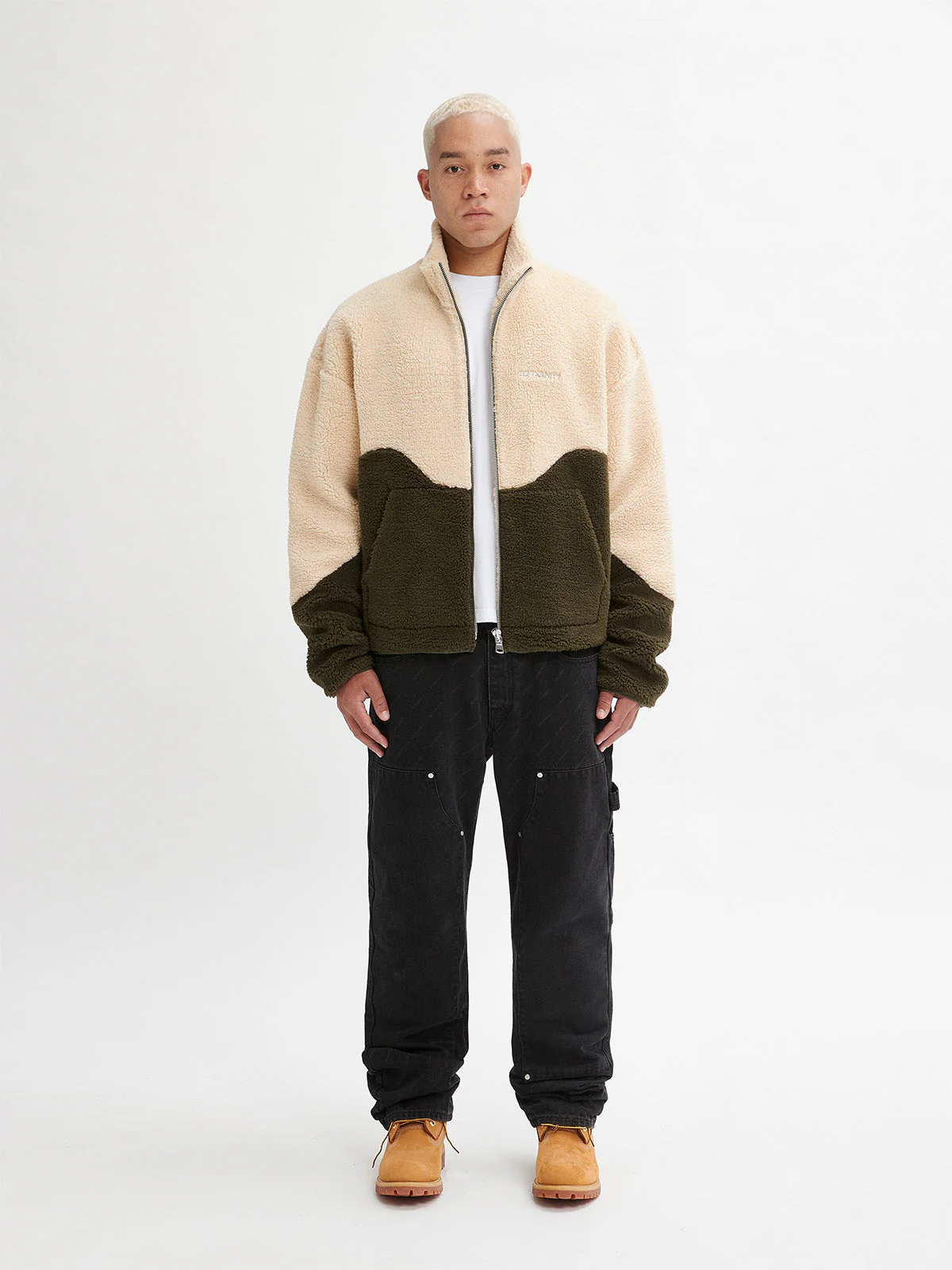 FLEECE JACKET - CREAM/OLIV - Image 6