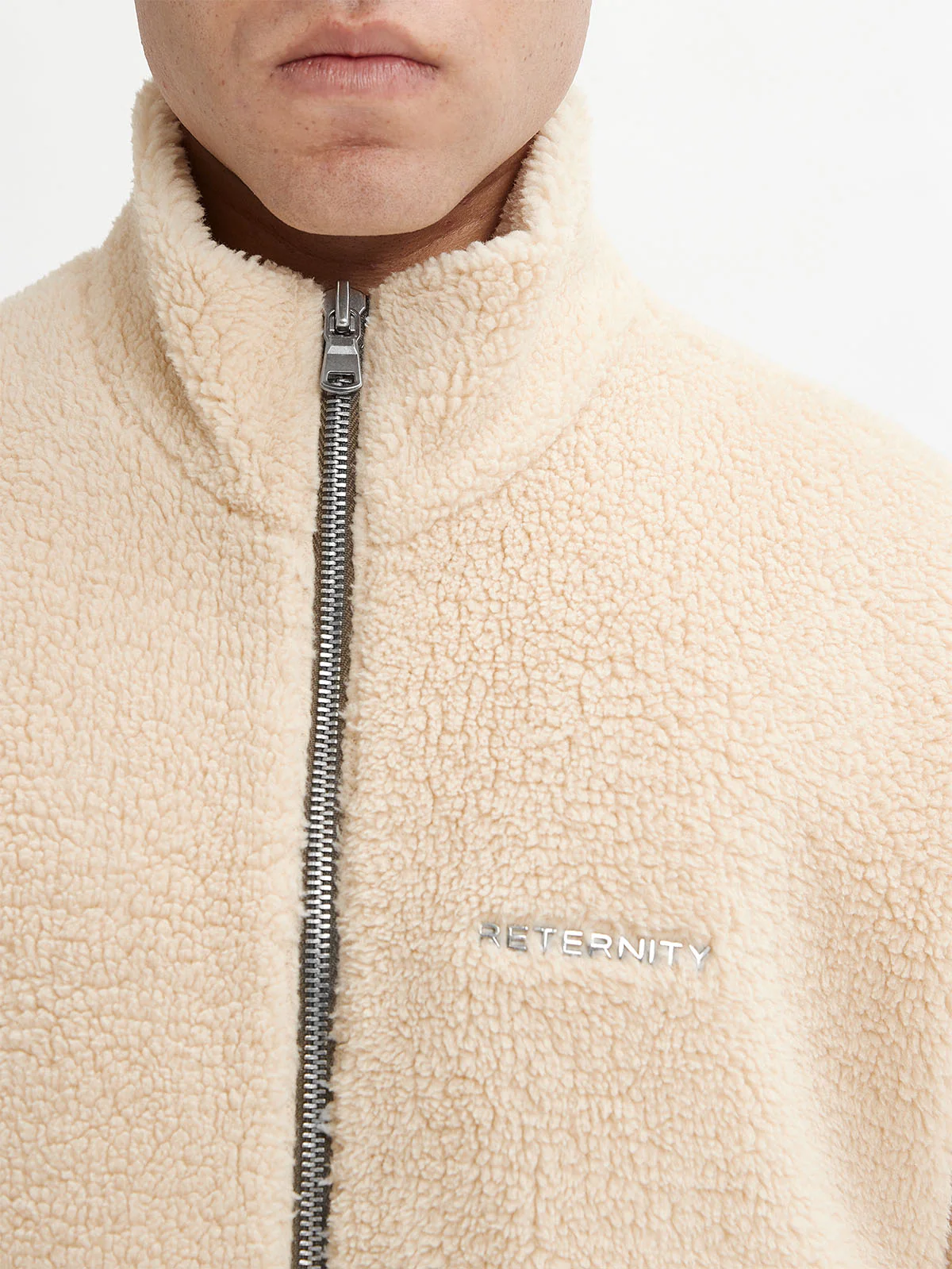 FLEECE JACKET - CREAM/OLIV - Image 7