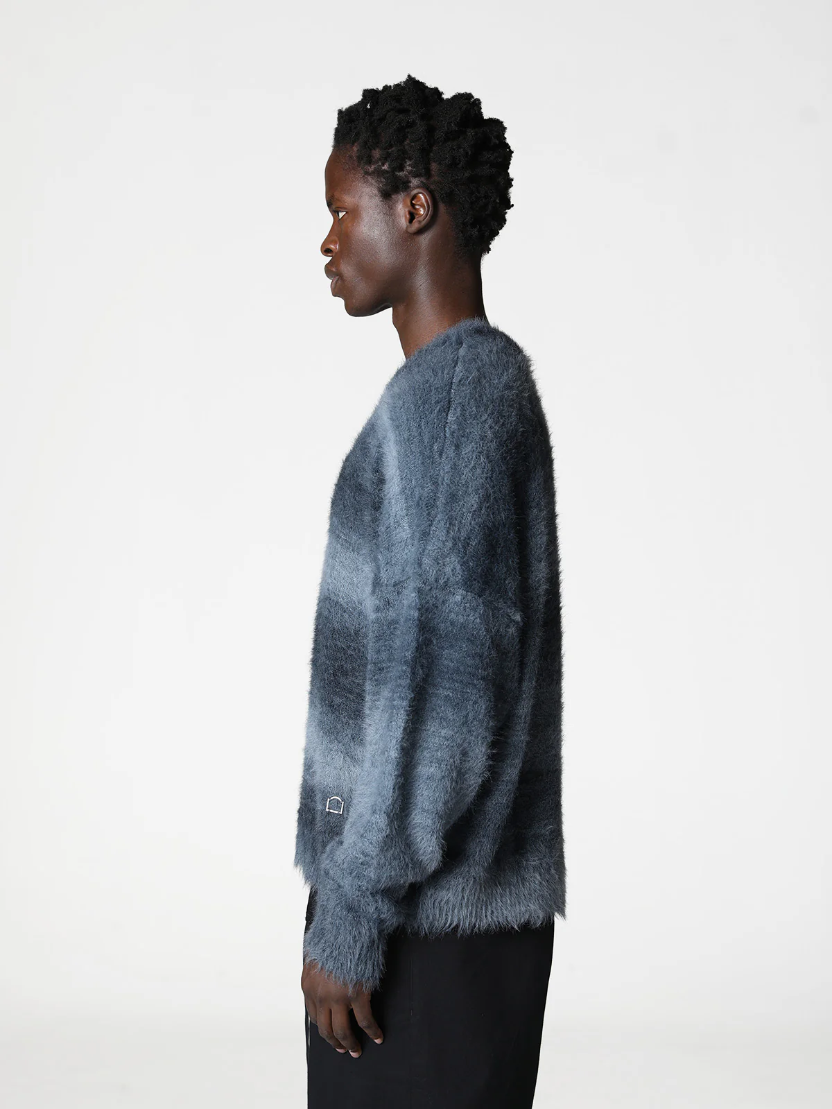 FURRY KNIT SWEATER - FADED GREY - Image 4