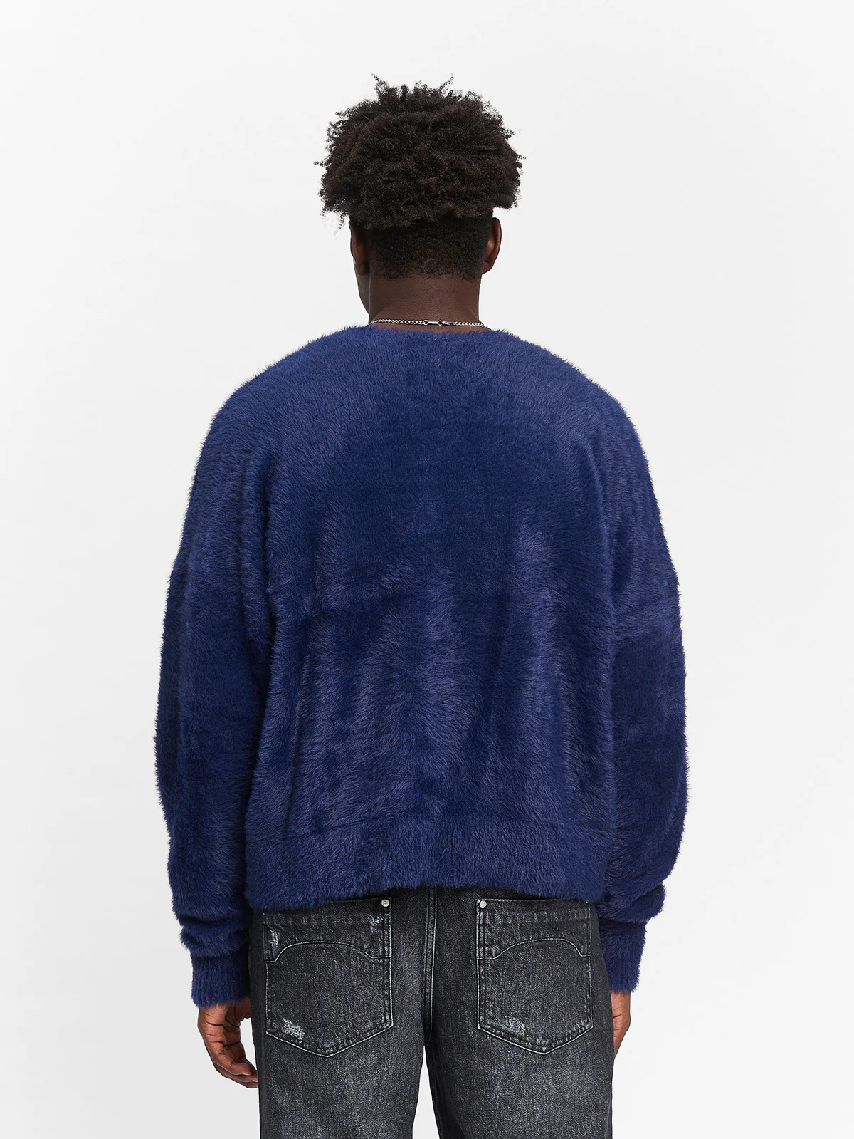 INTERWOVEN FURRY KNIT - BLUE - Image 6