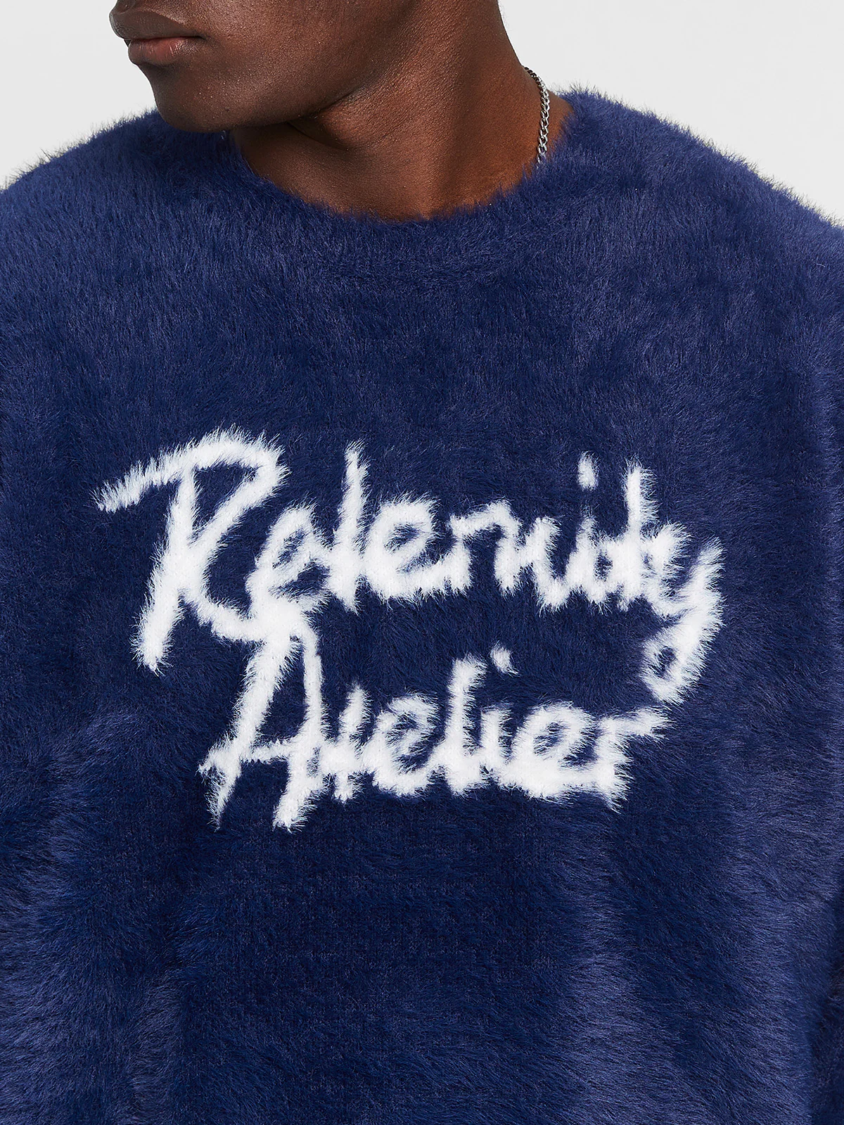 INTERWOVEN FURRY KNIT - BLUE - Image 8