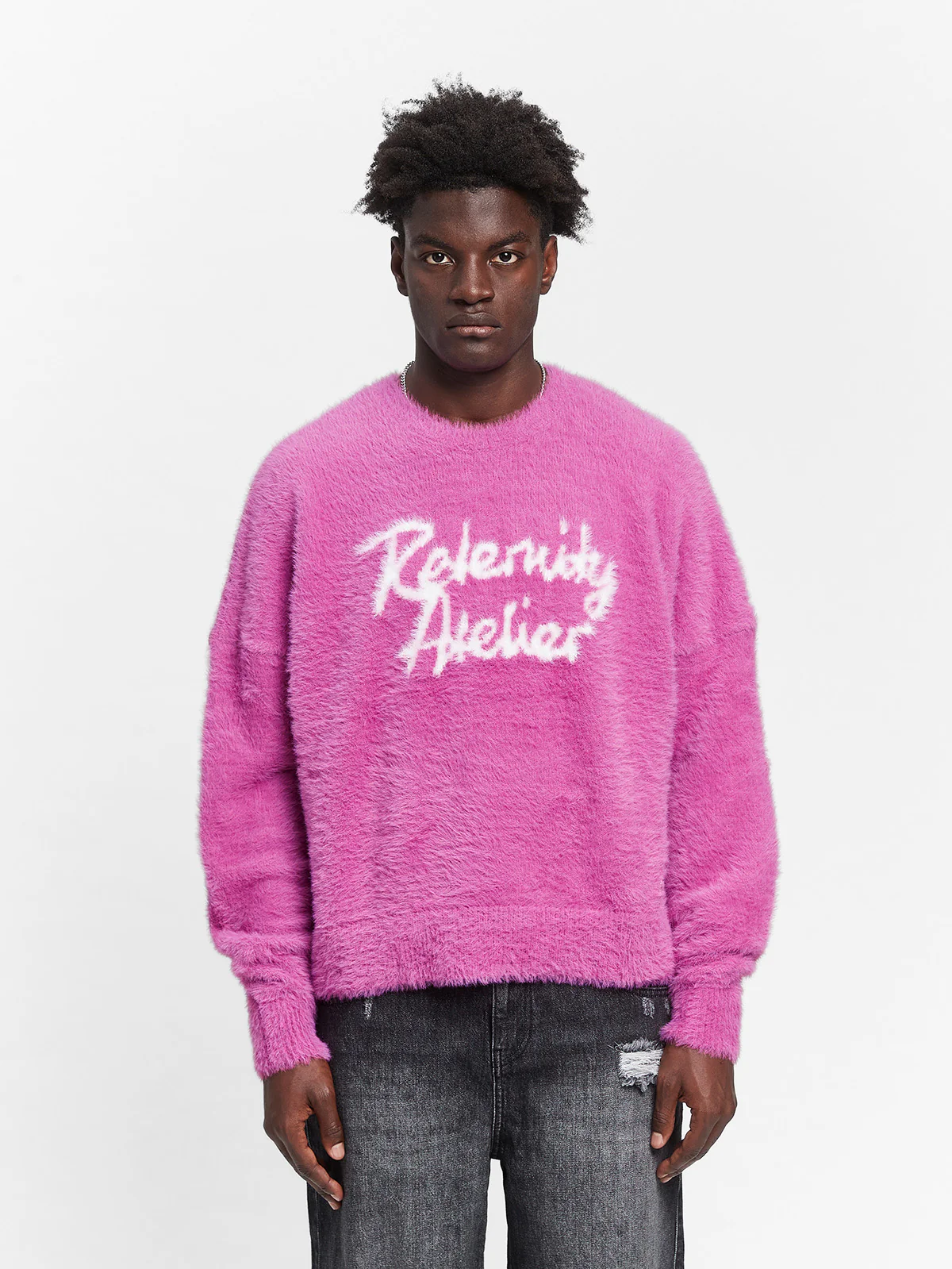 INTERWOVEN FURRY KNIT - LILAC - Image 2