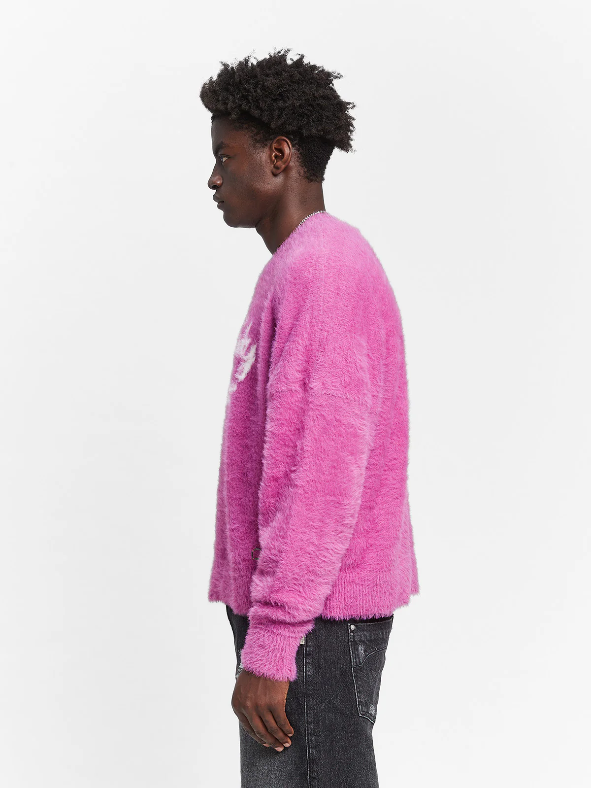 INTERWOVEN FURRY KNIT - LILAC - Image 4