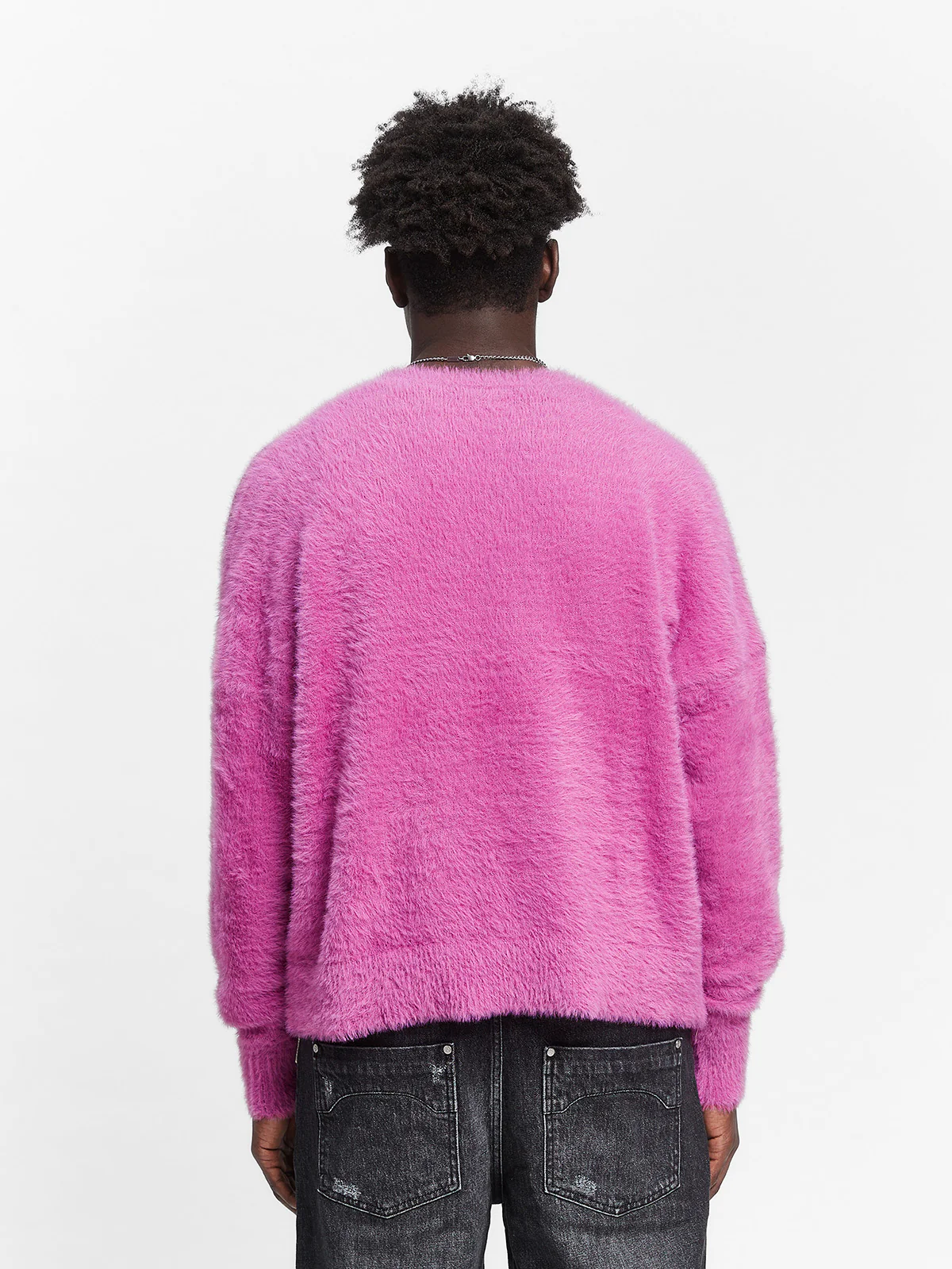 INTERWOVEN FURRY KNIT - LILAC - Image 5