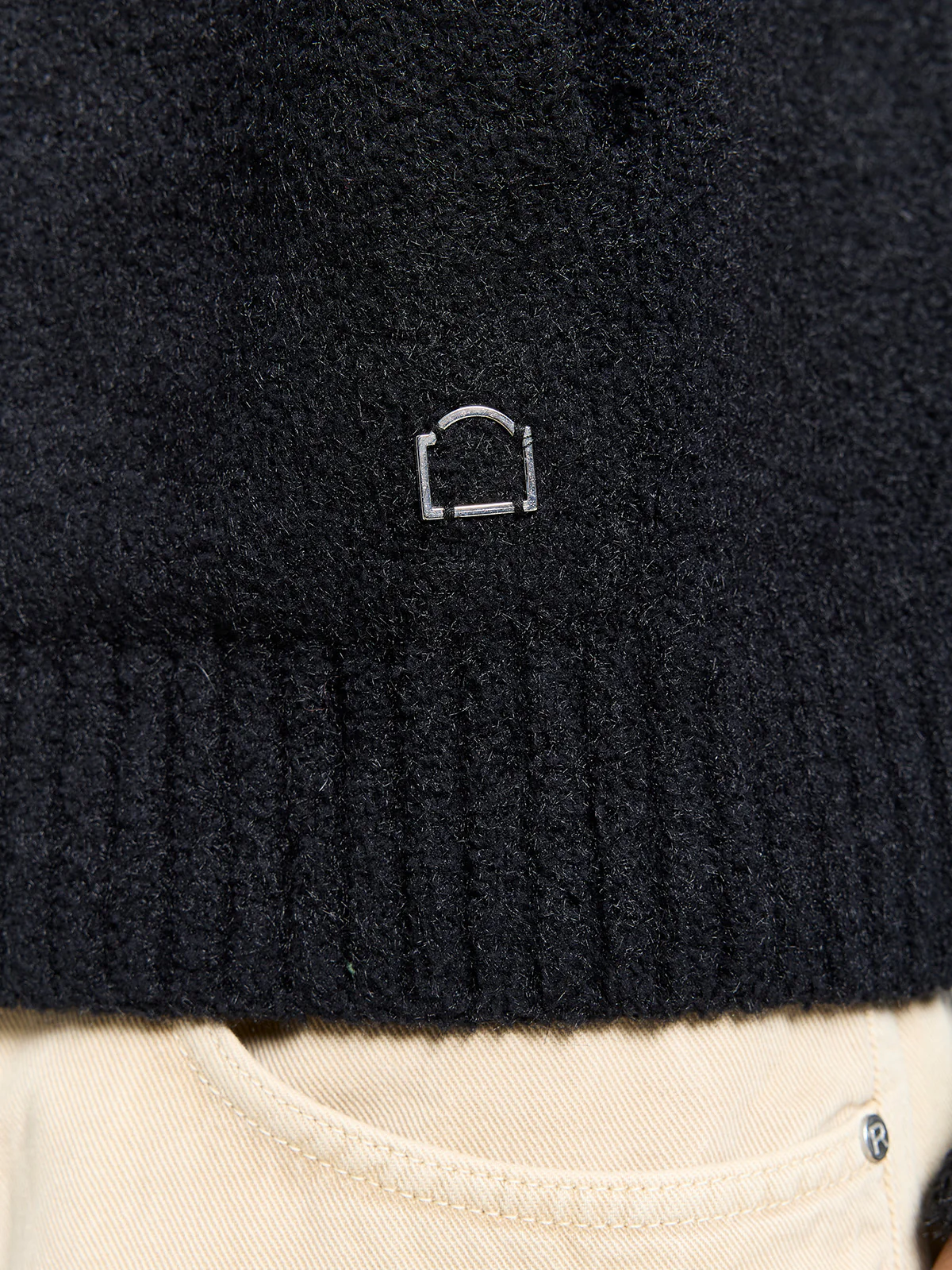 IRIS KNIT HOODIE - BLACK - Image 7