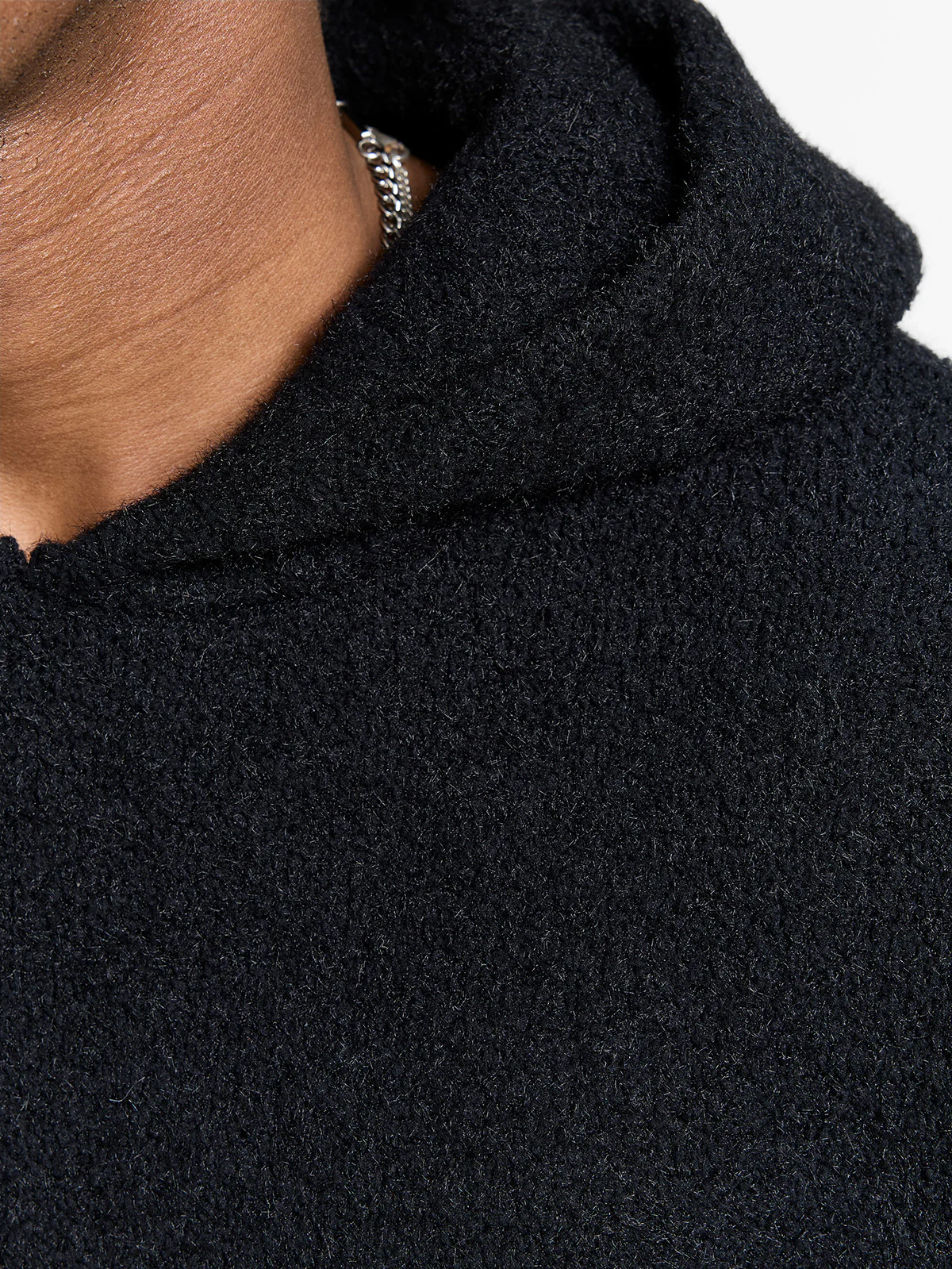 IRIS KNIT HOODIE - BLACK - Image 8