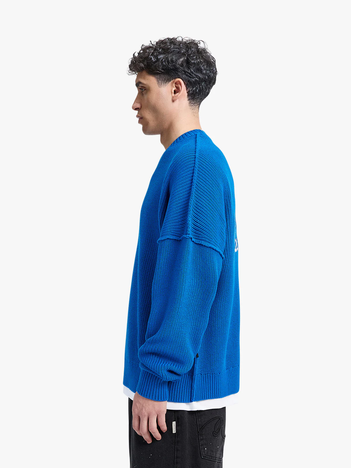 CREATIVE DEPT KNIT SWEATER - BLUE - Image 5