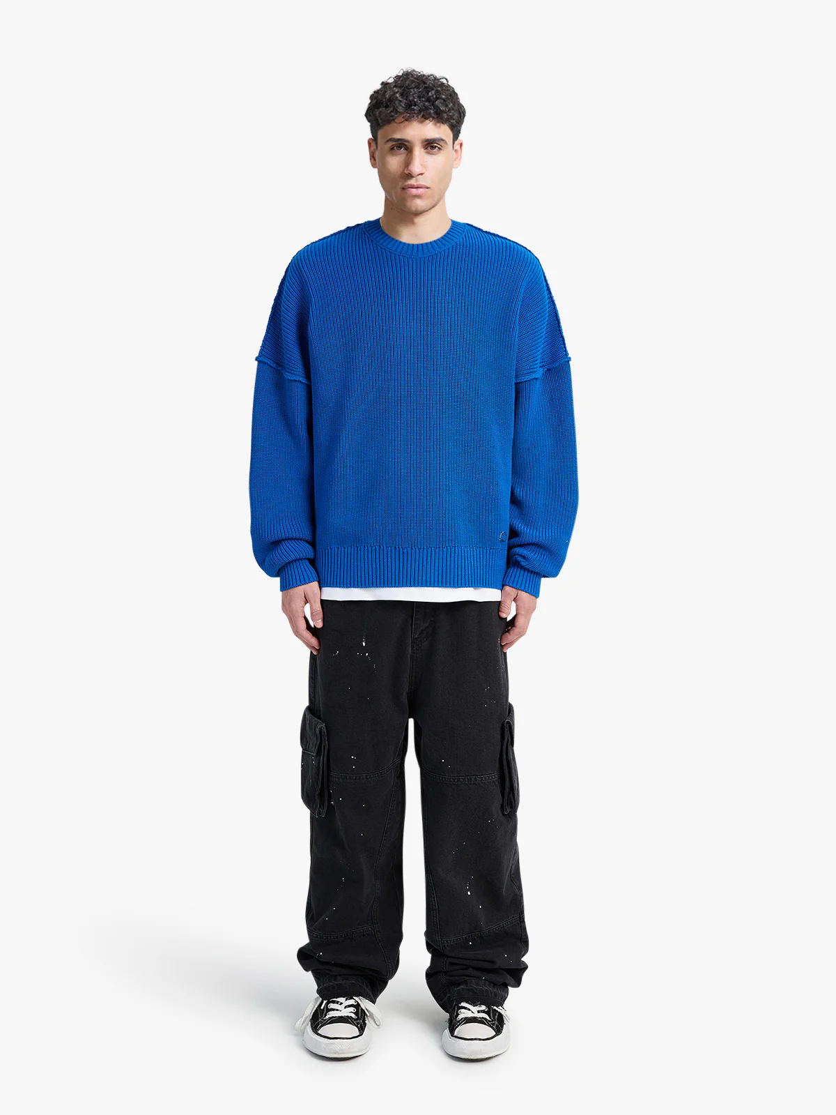 CREATIVE DEPT KNIT SWEATER - BLUE - Image 6