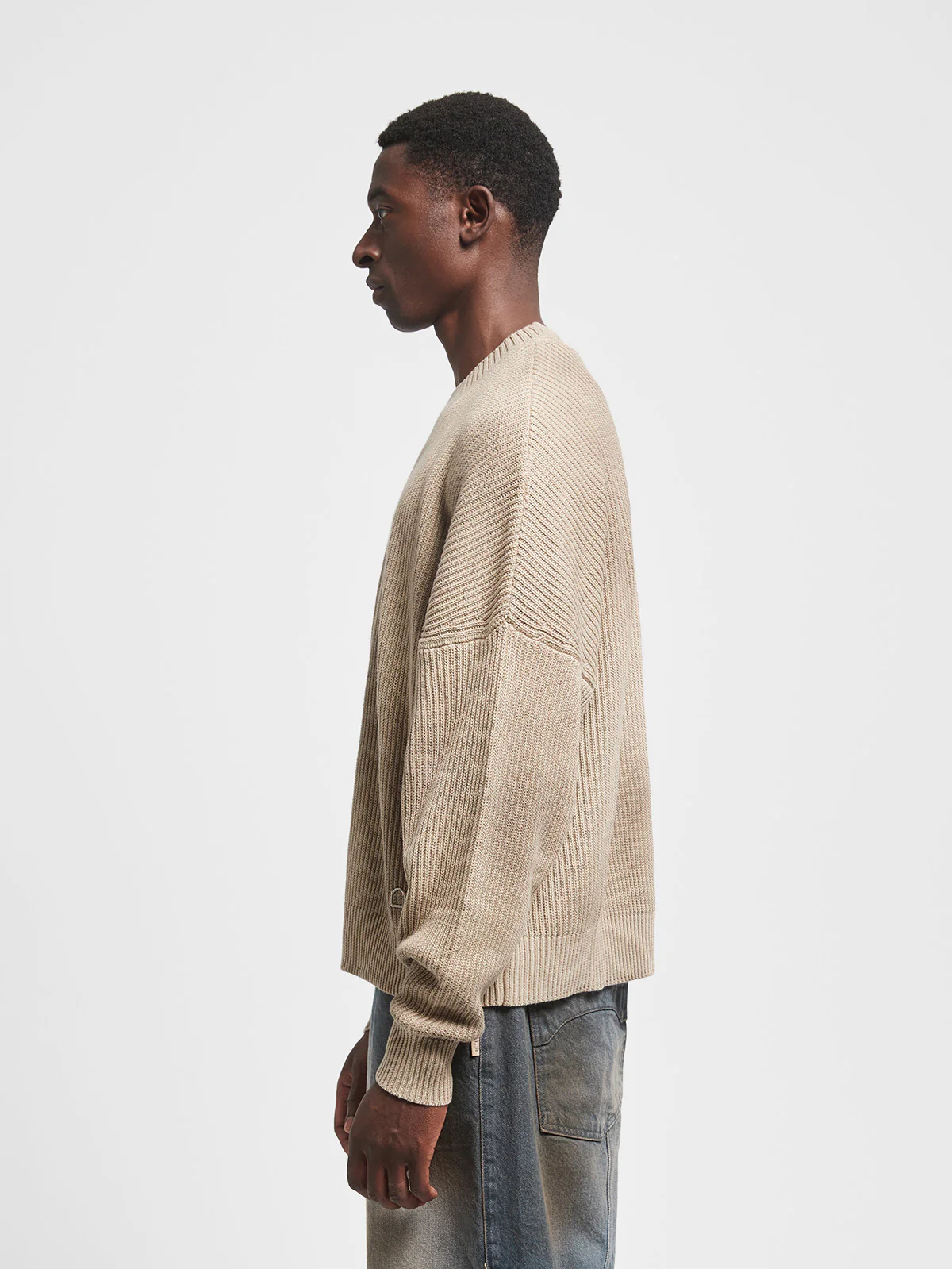 KNIT SWEATER - DIRTY CREAM - Image 4