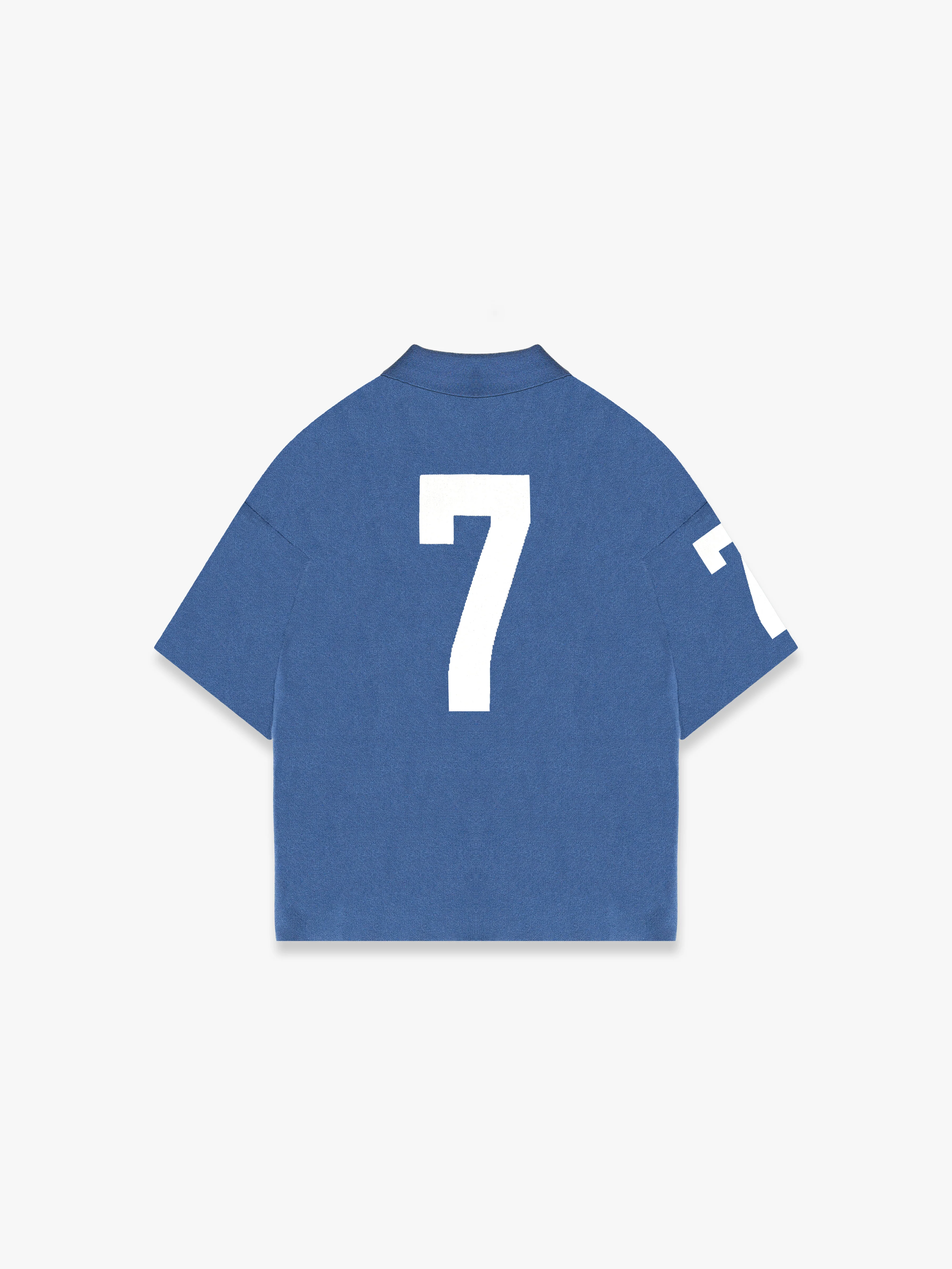 L'ART DE LA RUE KNIT POLO - BLUE - Image 2