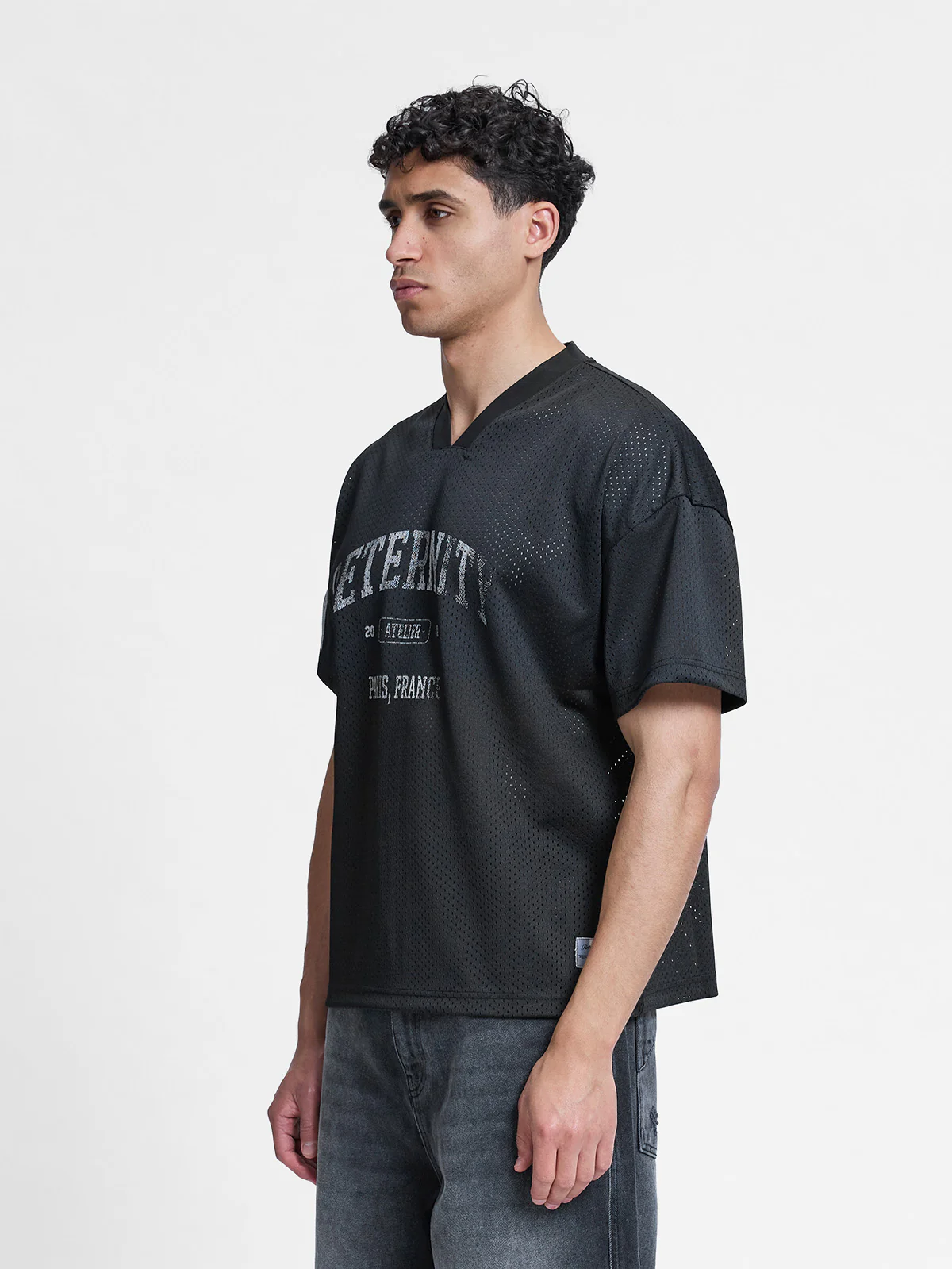 L'ART DE LA RUE MESH T-SHIRT - BLACK - Image 3