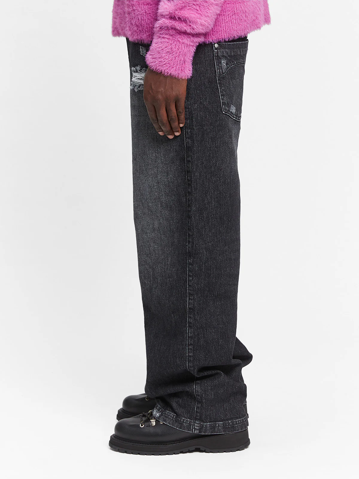 LAYERED DENIM - WASHED GREY - Image 4