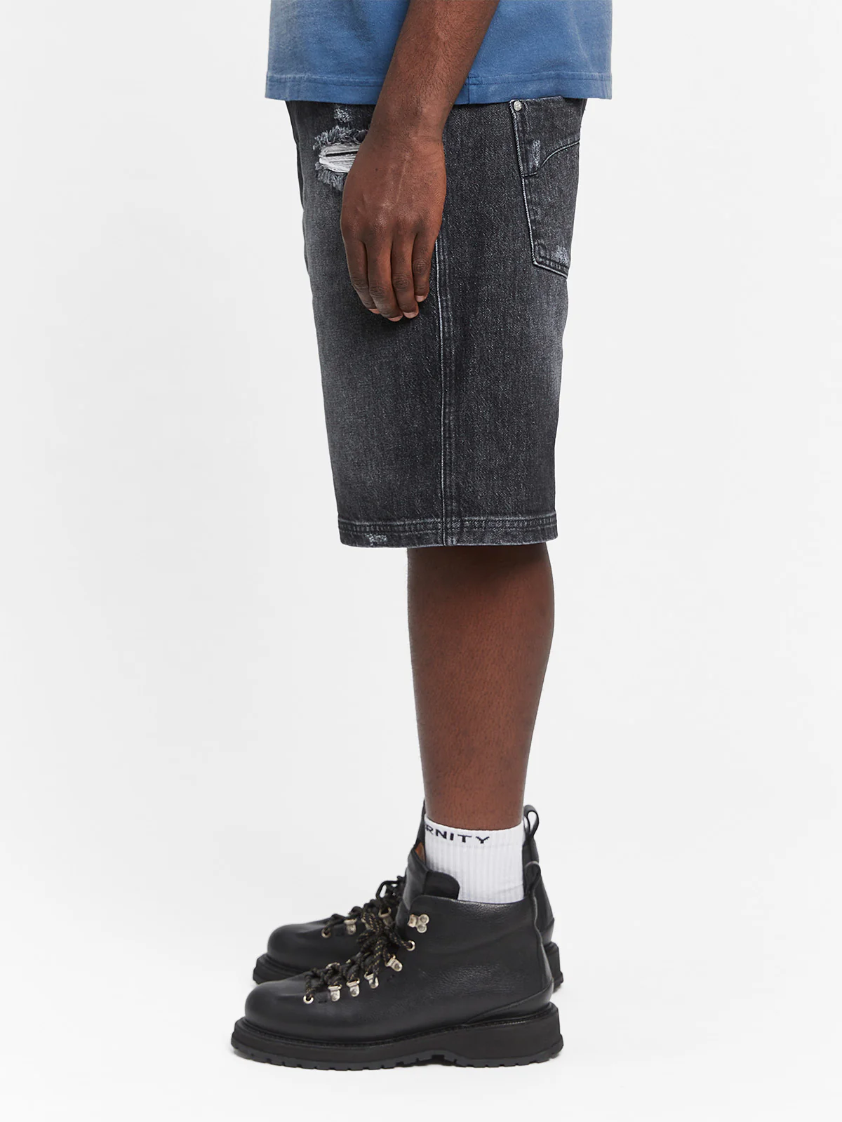 LAYERED JORTS - WASHED GREY - Image 5
