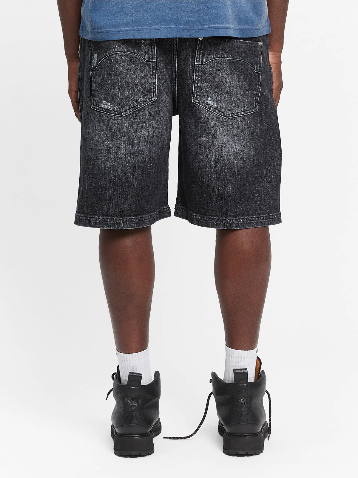 LAYERED JORTS - WASHED GREY - Image 6