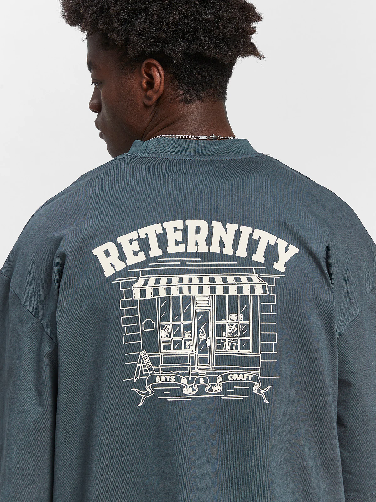 LAYERED LONGSLEEVE - WASHED GREY/CREAM - Image 7