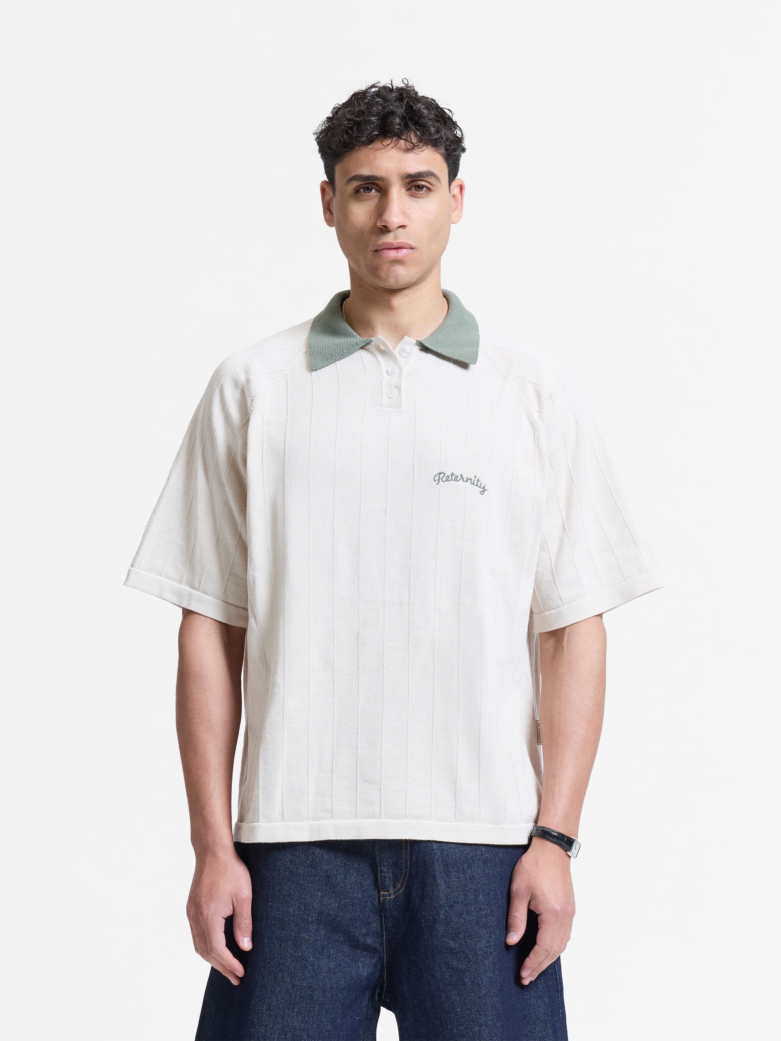 LE PROGRES KNIT POLO - CREAM - Image 3