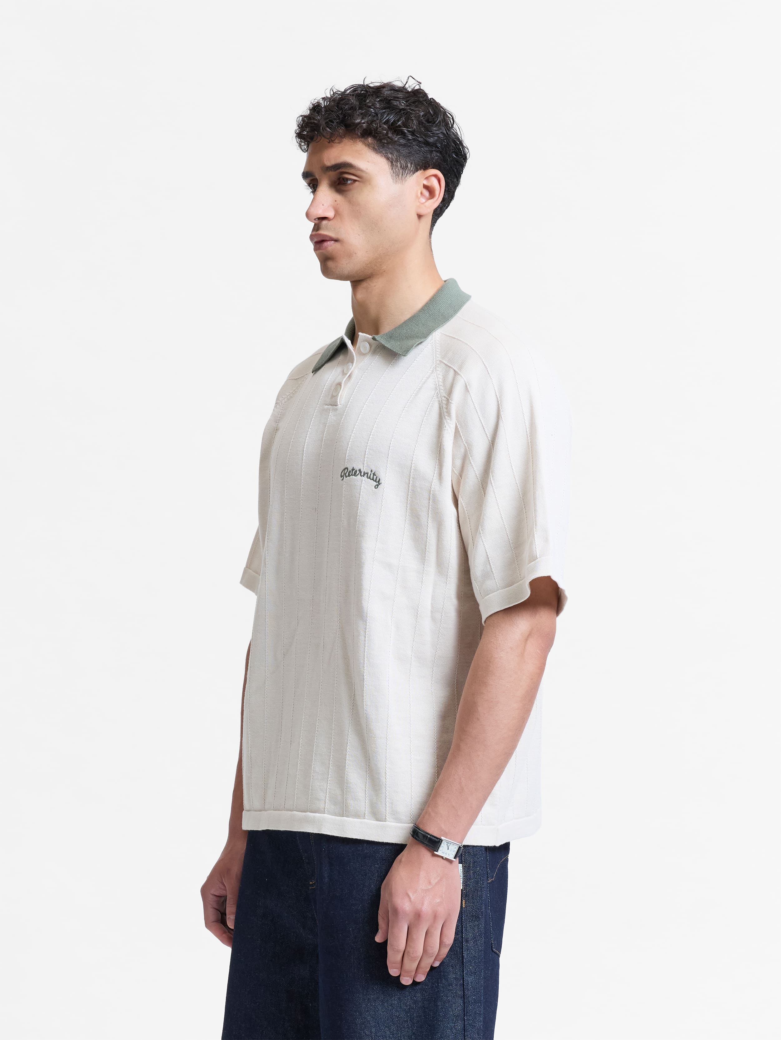 LE PROGRES KNIT POLO - CREAM - Image 4