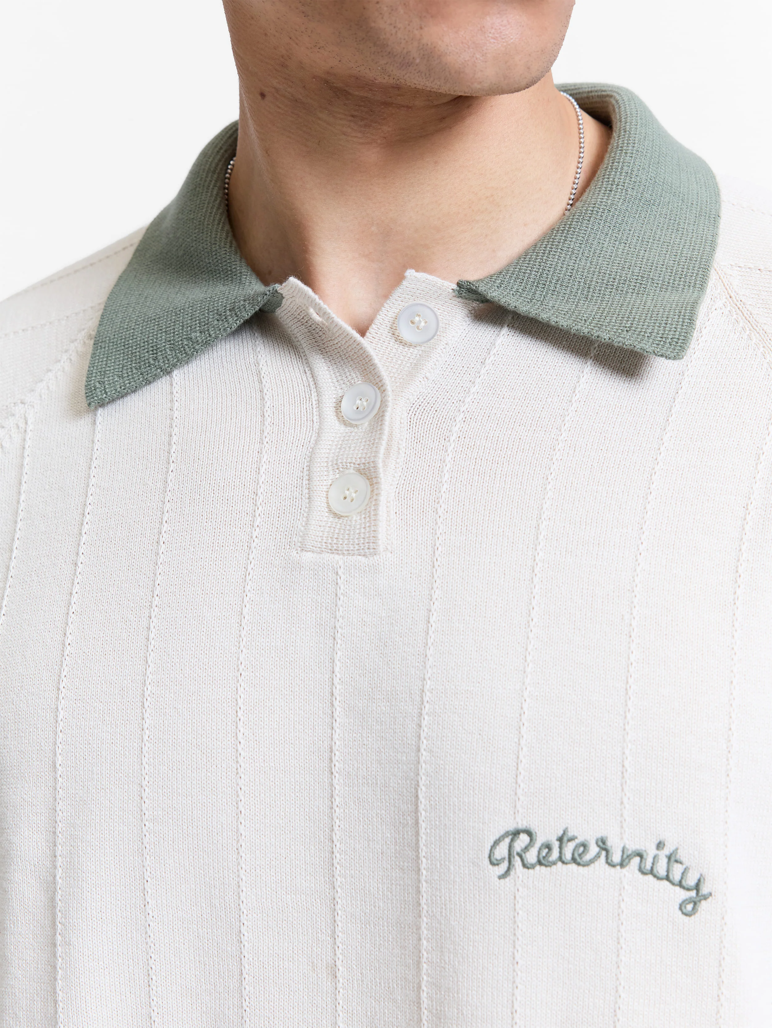 LE PROGRES KNIT POLO - CREAM - Image 9