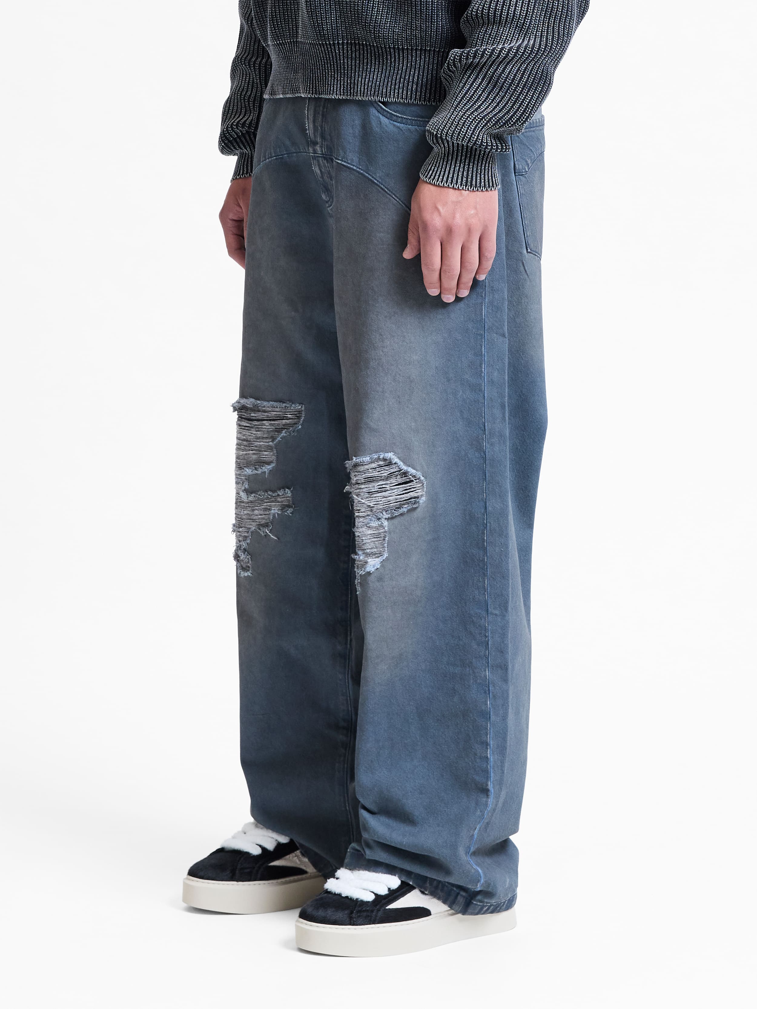 LE SCULPTÉ WAXED DENIM - BLUE - Image 3