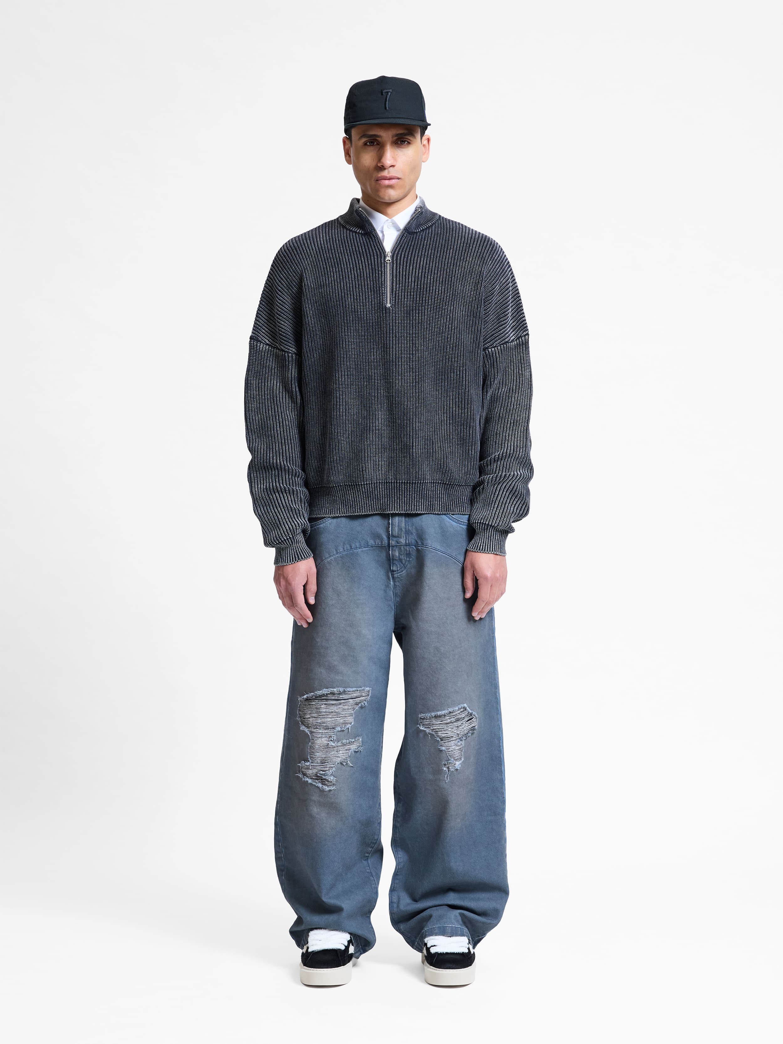 LE SCULPTÉ WAXED DENIM - BLUE - Image 6