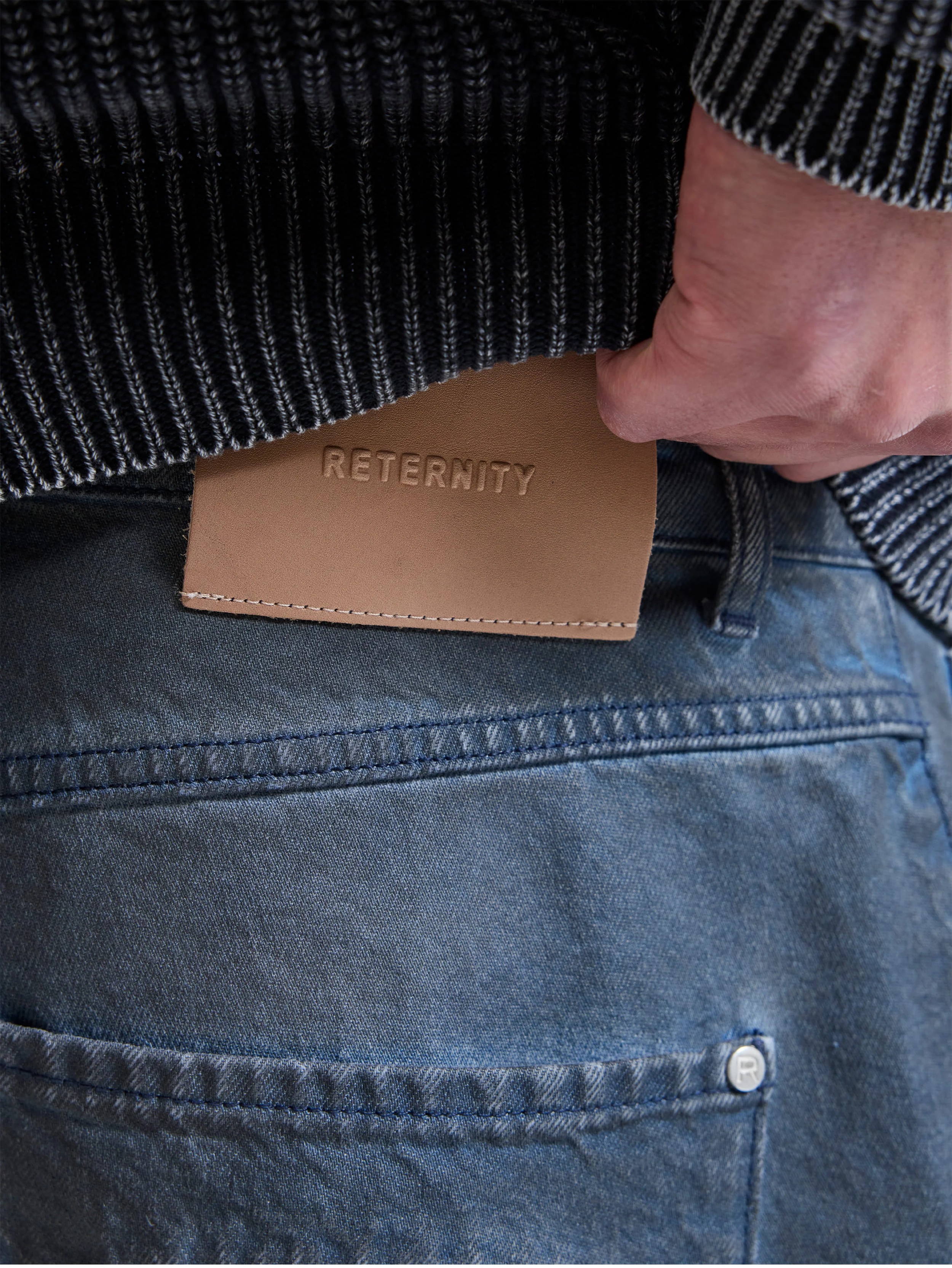 LE SCULPTÉ WAXED DENIM - BLUE - Image 7