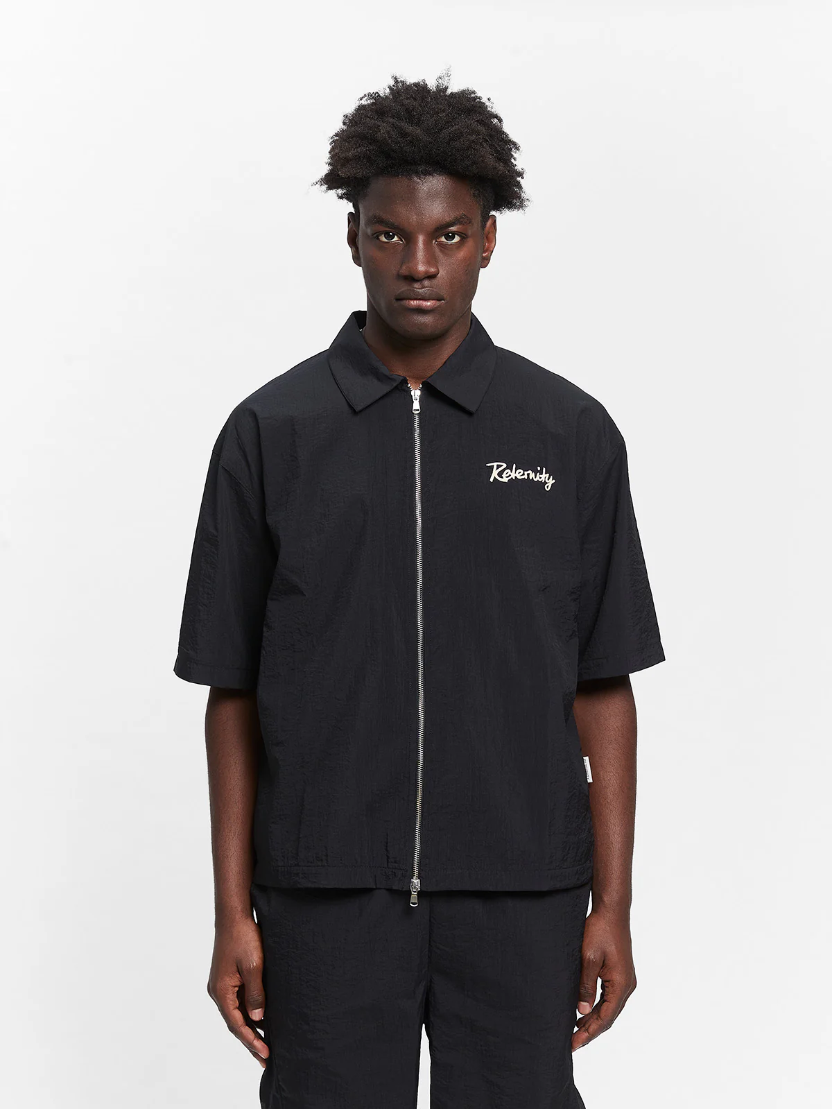 LUMÉVO NYLON ZIP-SHIRT - BLACK - Image 2