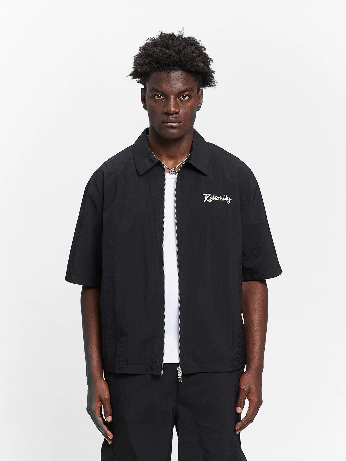 LUMÉVO NYLON ZIP-SHIRT - BLACK - Image 3