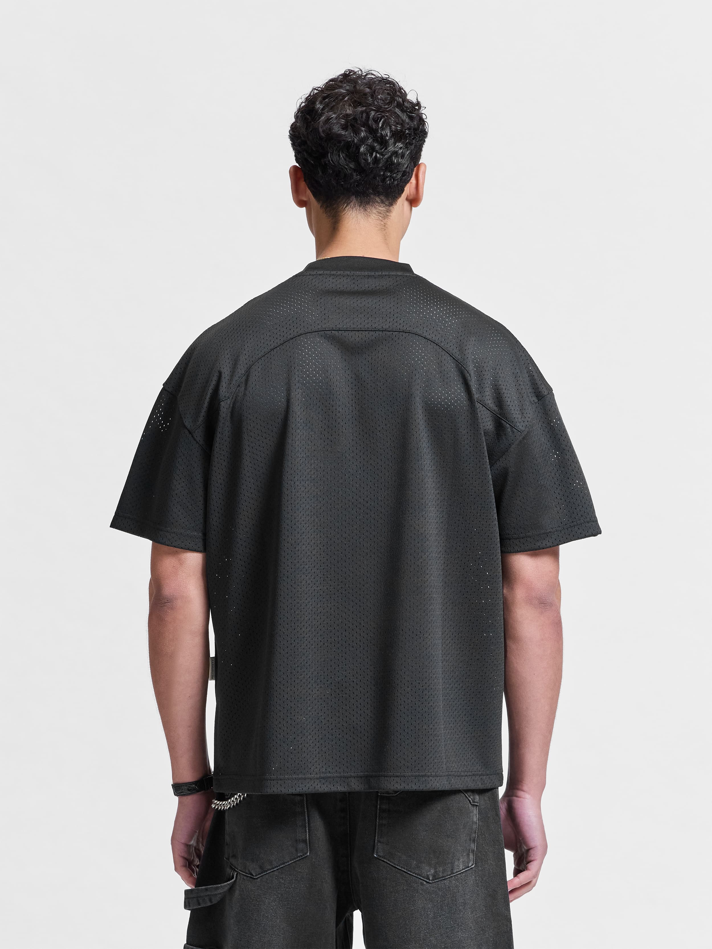 NOTRE DAME MESH T-SHIRT - BLACK - Image 5