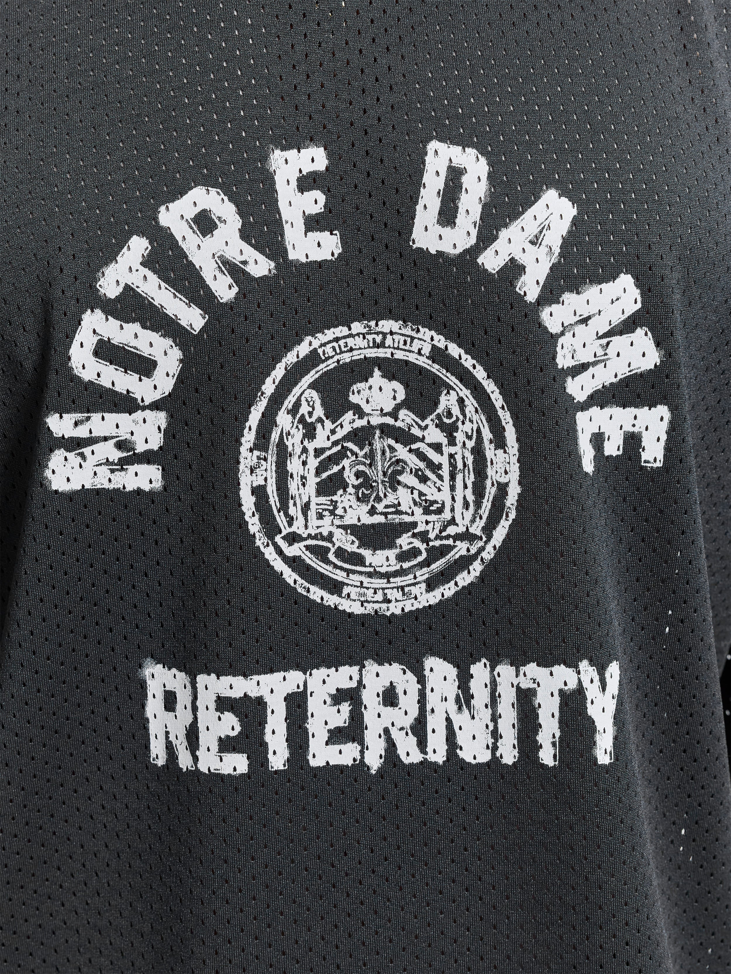 NOTRE DAME MESH T-SHIRT - BLACK - Image 8