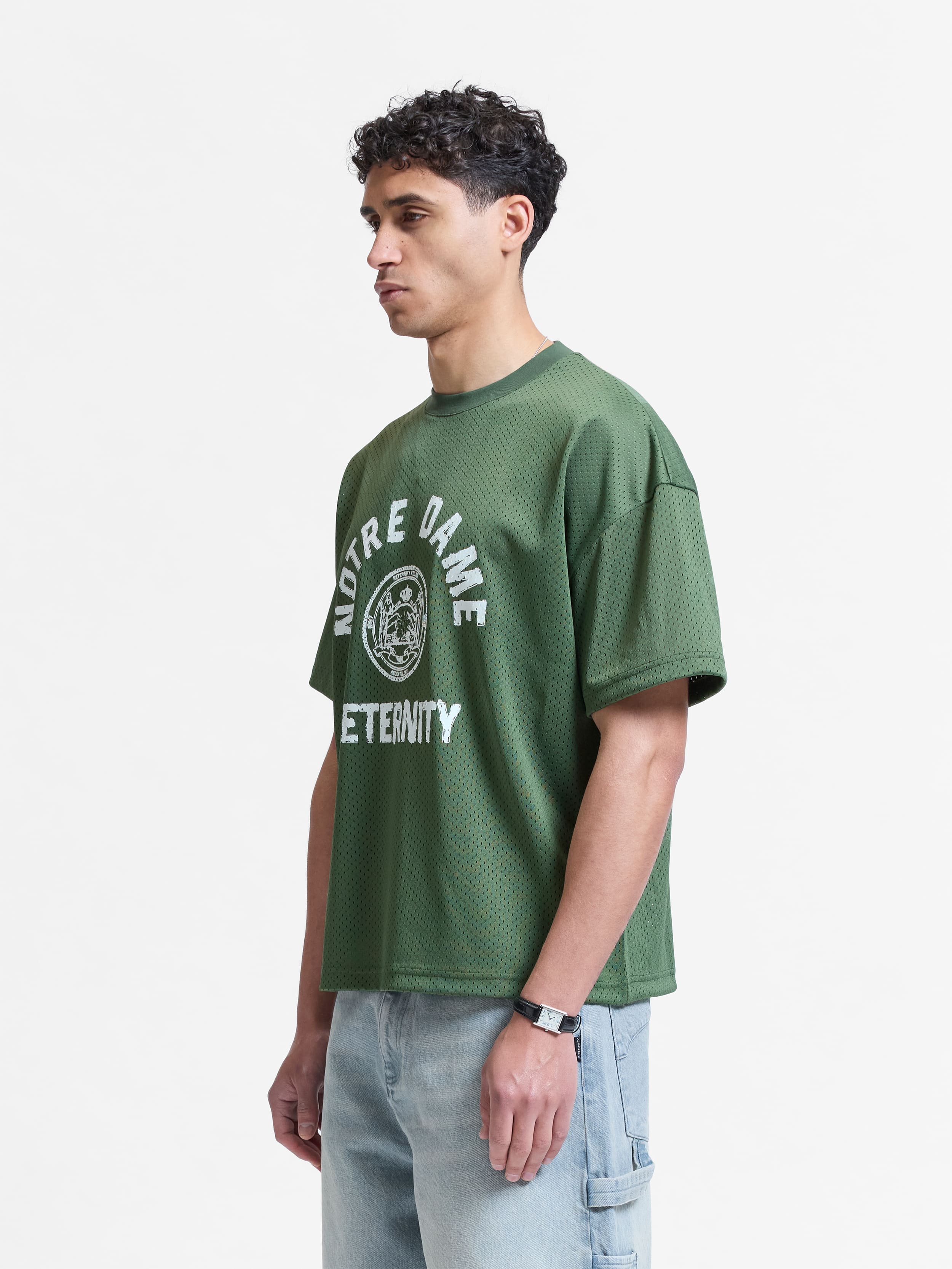 NOTRE DAME MESH T-SHIRT - GREEN - Image 3