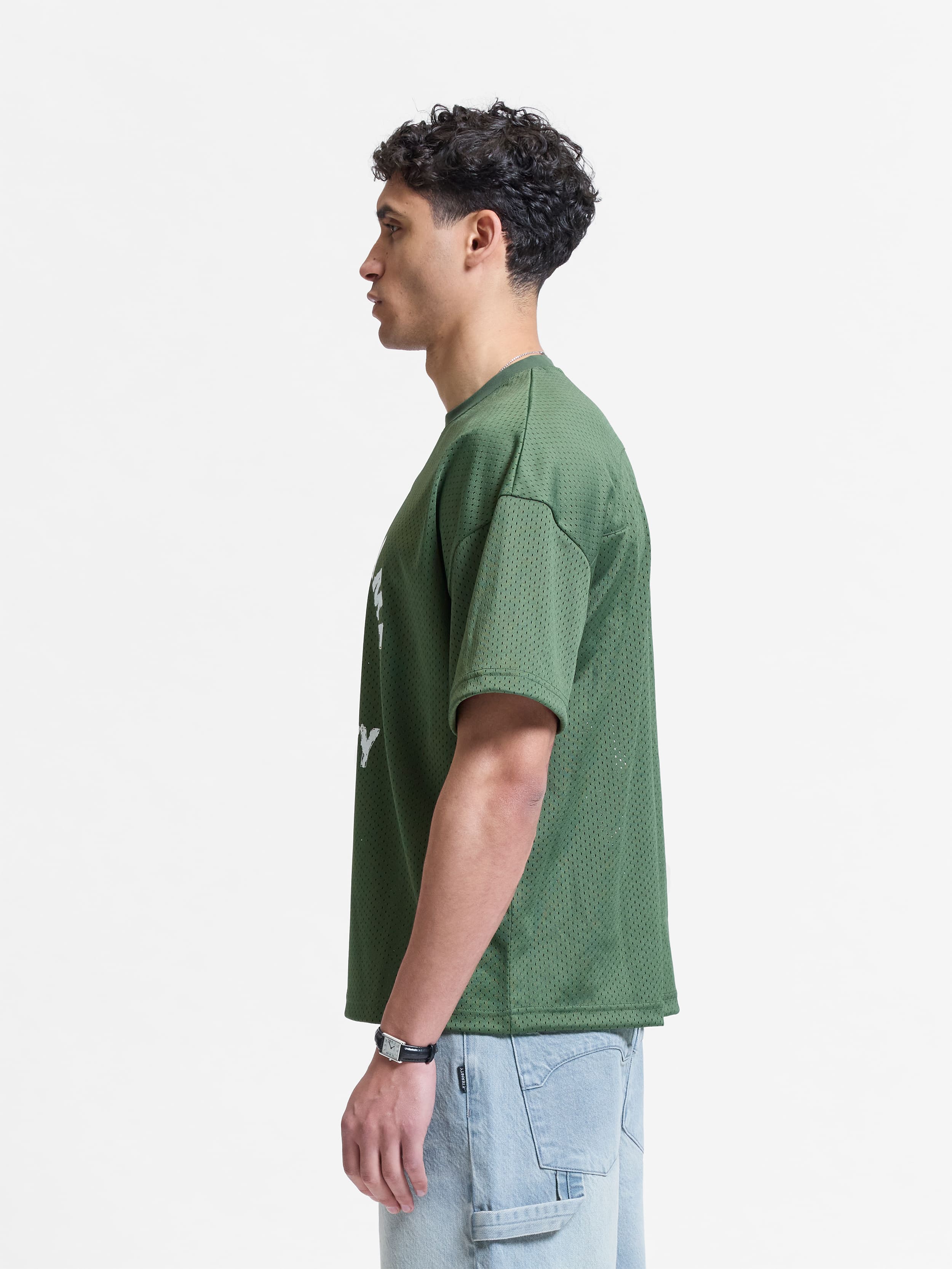 NOTRE DAME MESH T-SHIRT - GREEN - Image 4