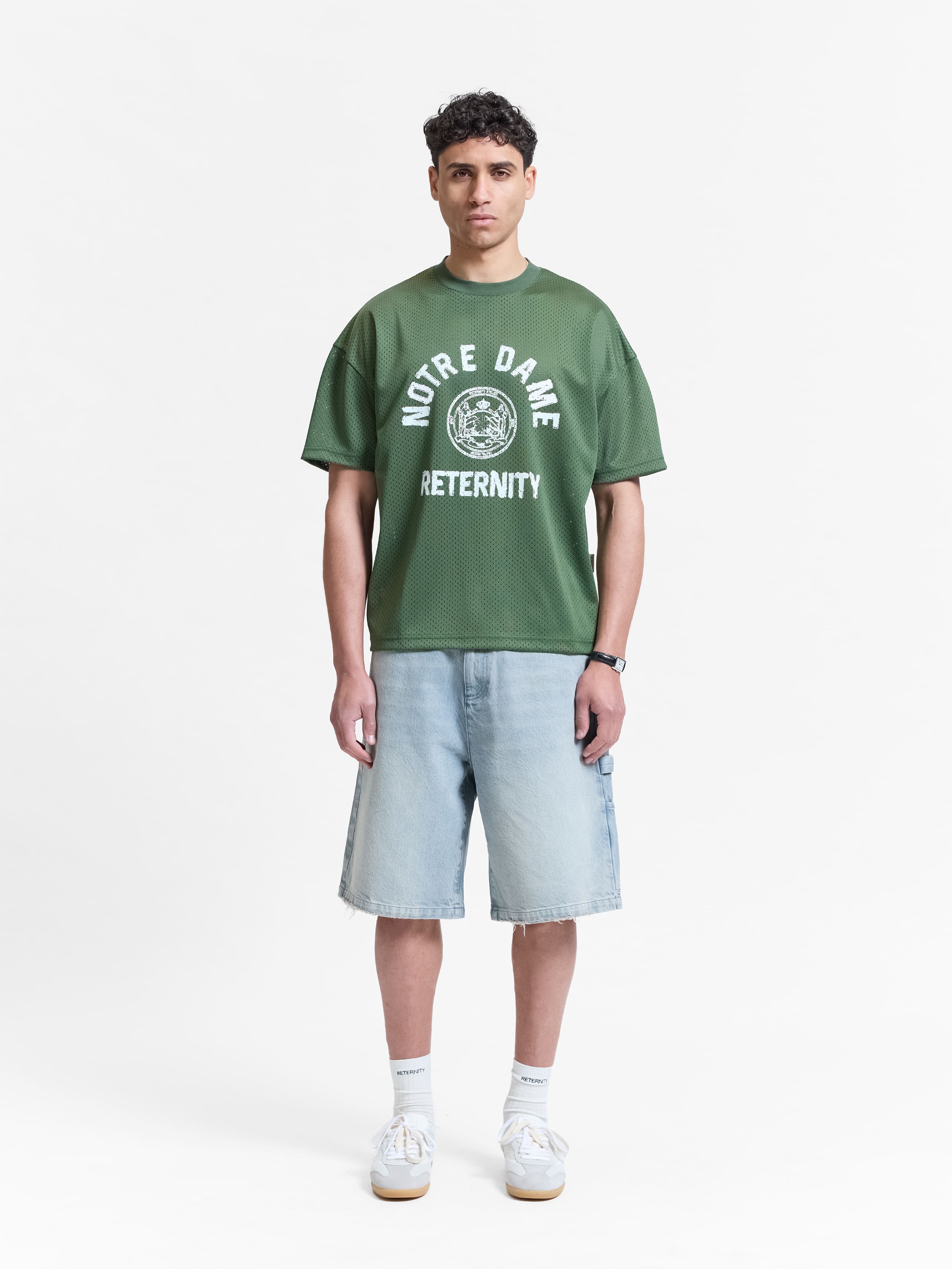 NOTRE DAME MESH T-SHIRT - GREEN - Image 6