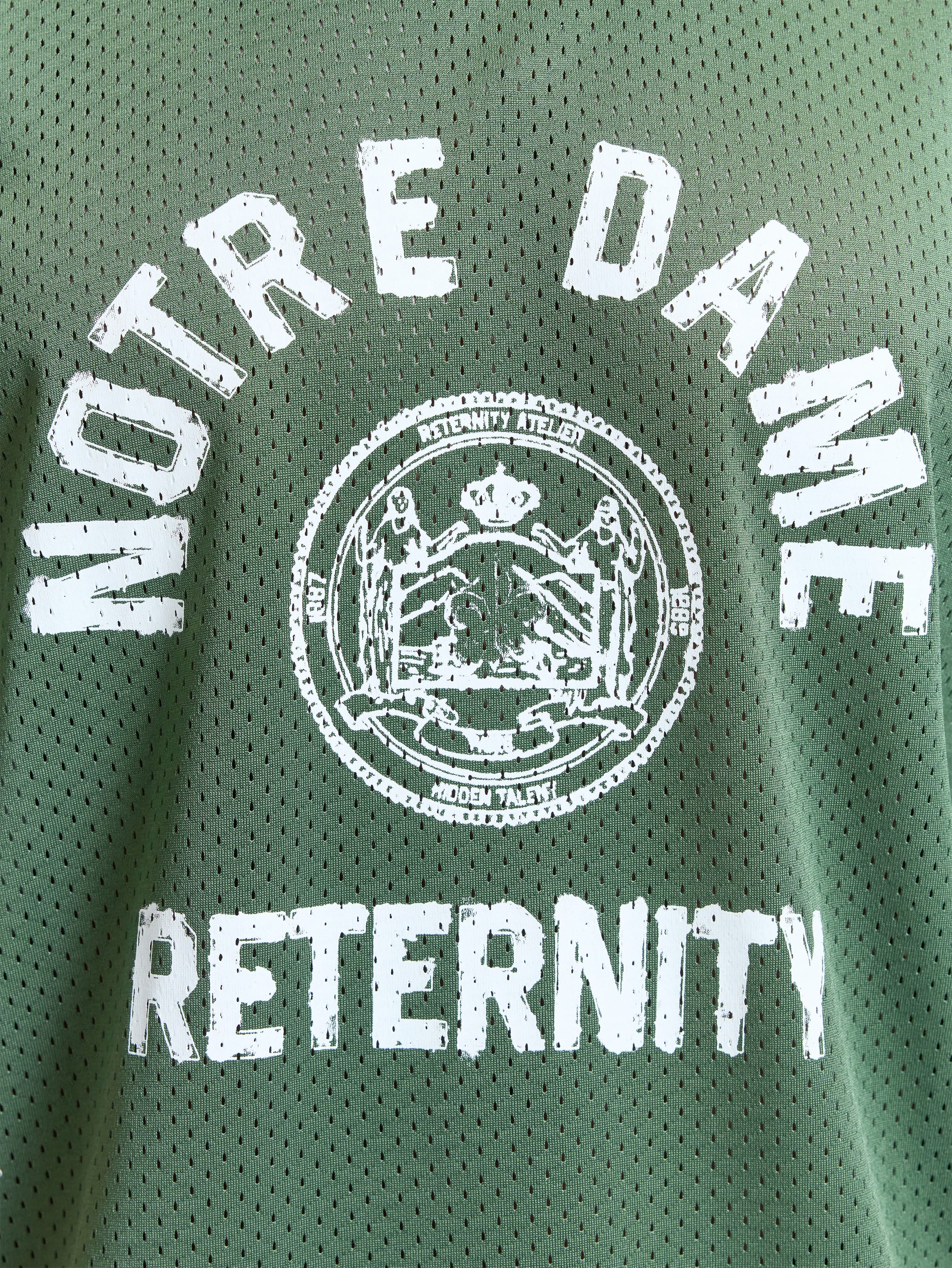 NOTRE DAME MESH T-SHIRT - GREEN - Image 7