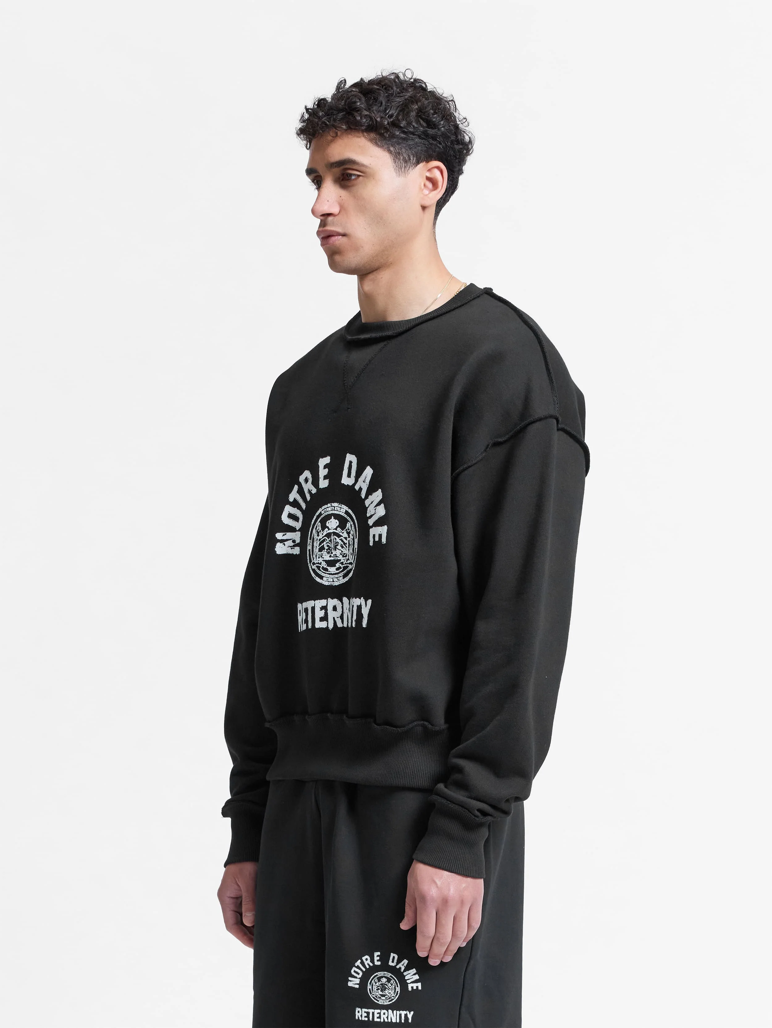 NOTRE DAME SWEATER - BLACK - Image 3