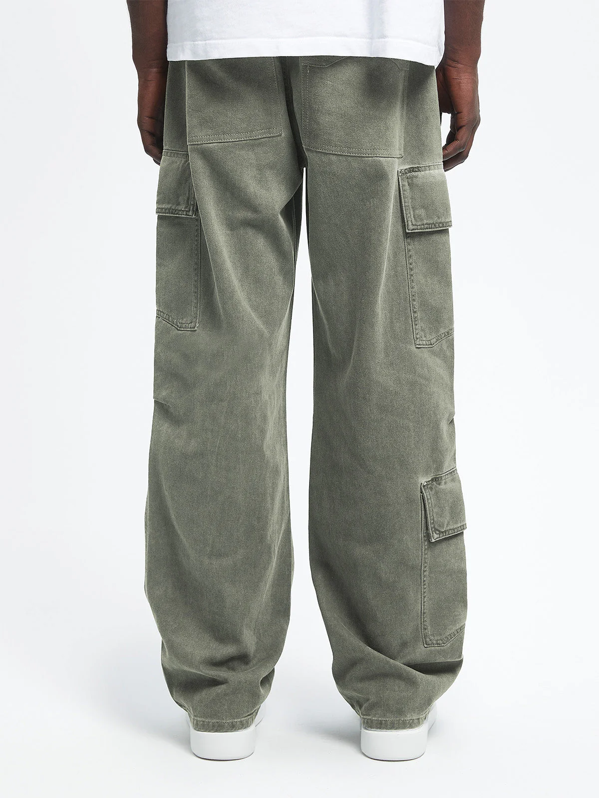OIL WASHED CARGO PANTS - KHAKI - Image 5