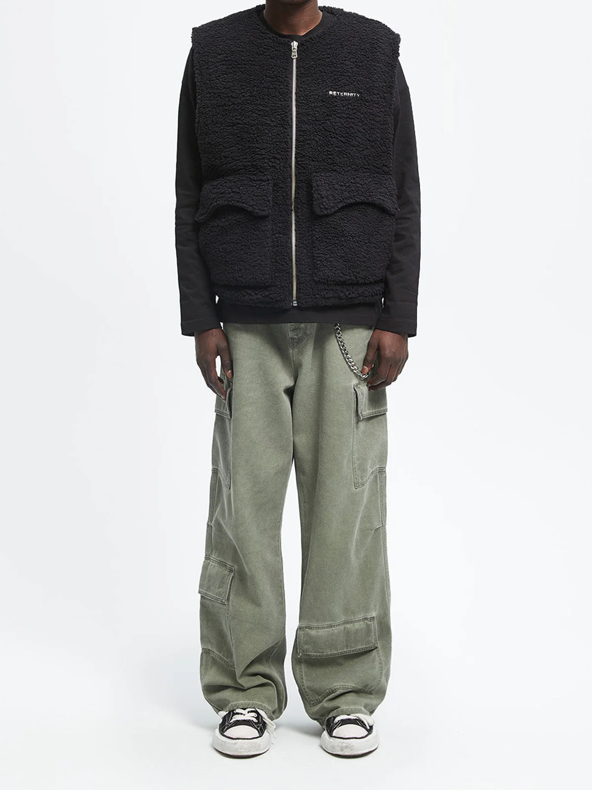 OIL WASHED CARGO PANTS - KHAKI - Image 6