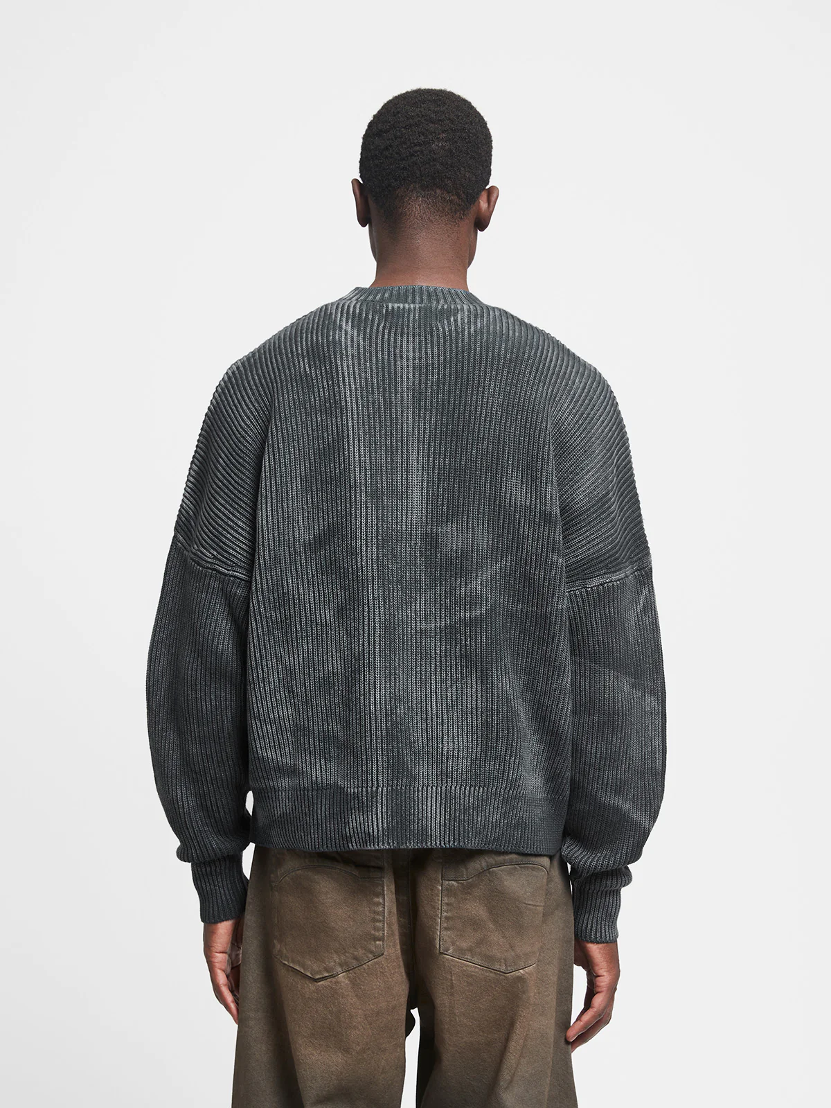 OIL WASHED NOIR KNIT SWEATER - VINTAGE BLACK - Image 5