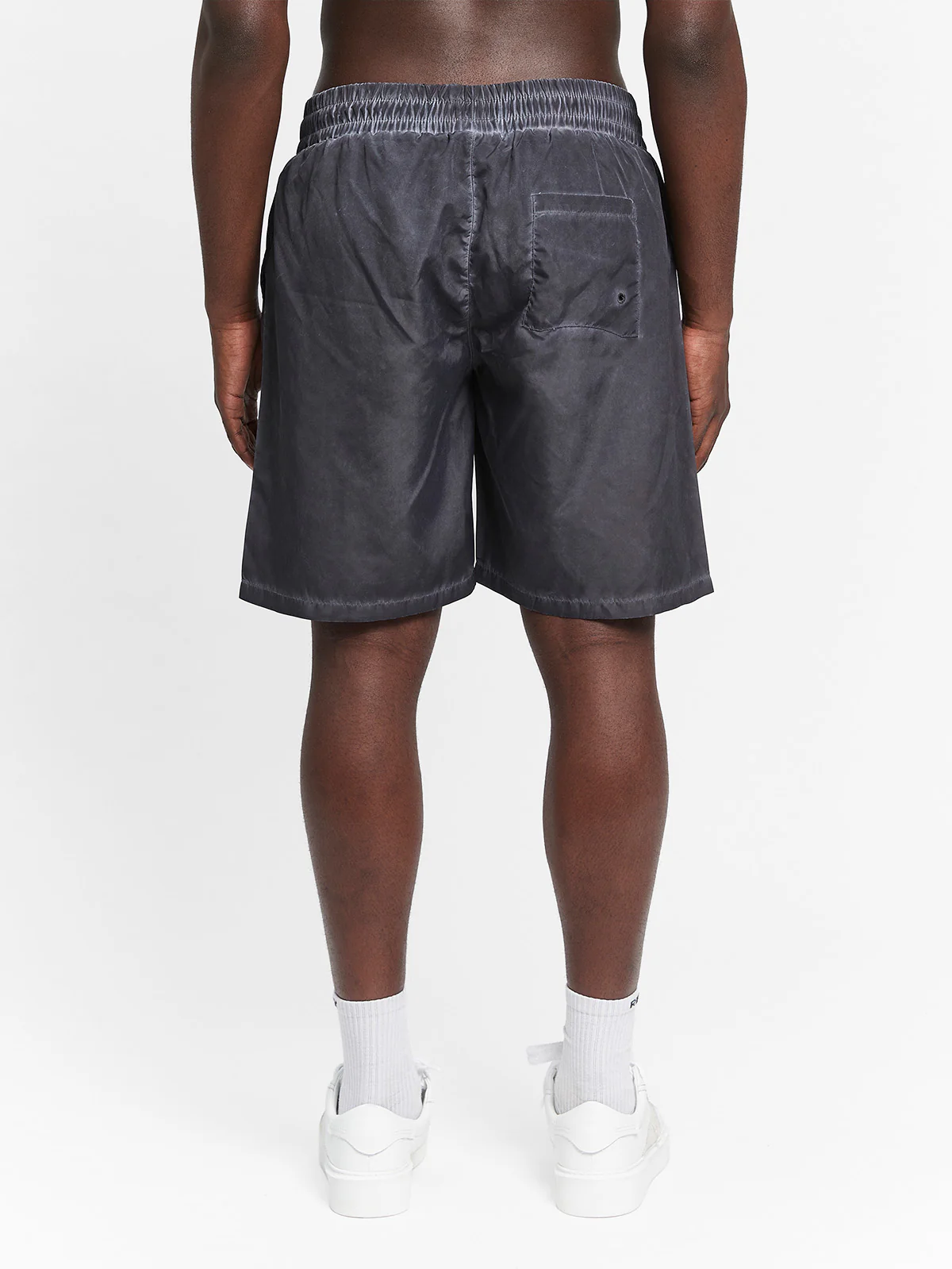 OIL WASHED SWIM SHORTS - BLACK - Image 5