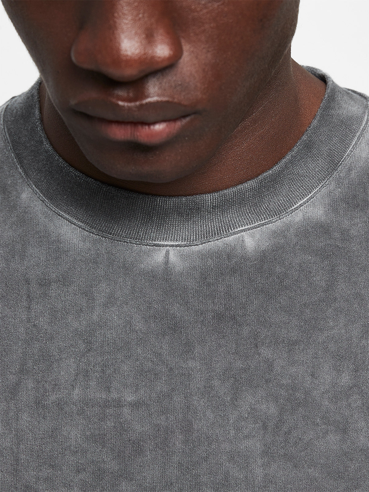 OIL WASHED WAFFLE LONGSLEEVE - VINTAGE GREY - Image 8