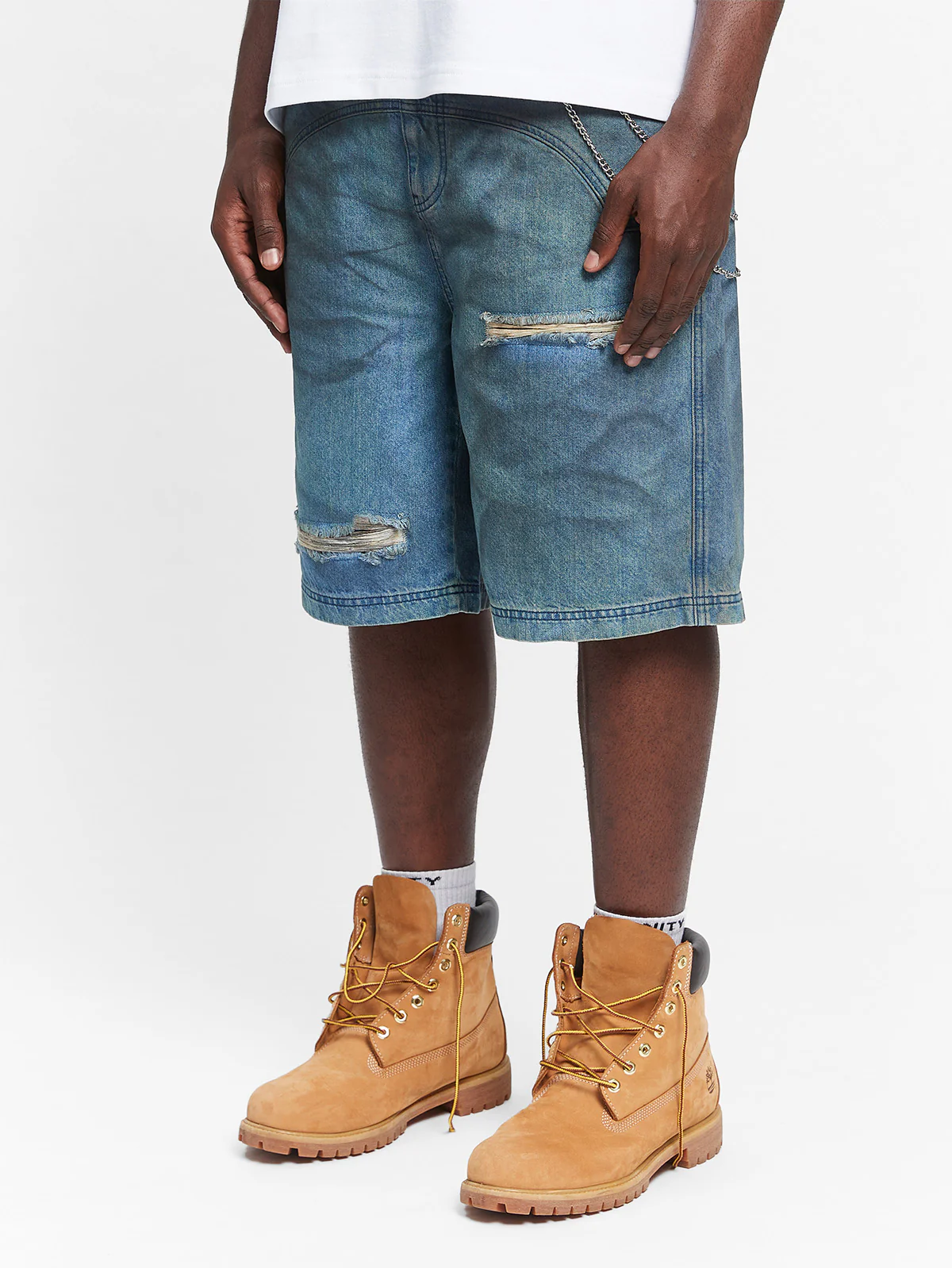 PAINTED ARTISAN JORTS - WASHED BLUE - Image 3
