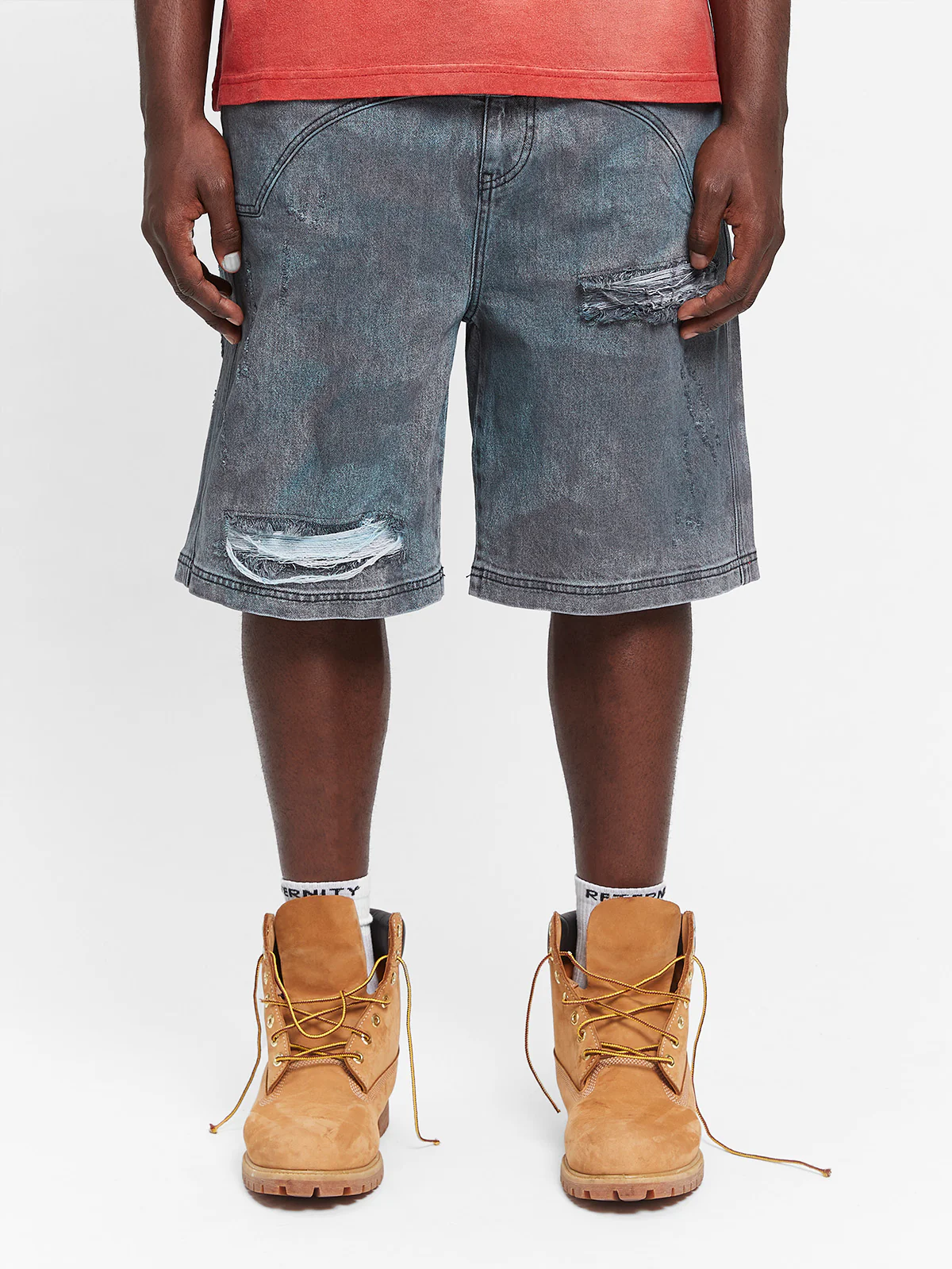 PAINTED ARTISAN SHORTS - WASHED GREY - Image 2