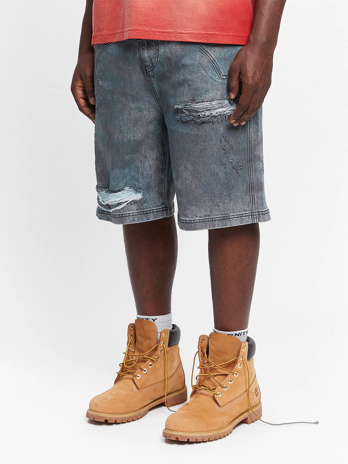 PAINTED ARTISAN SHORTS - WASHED GREY - Image 3