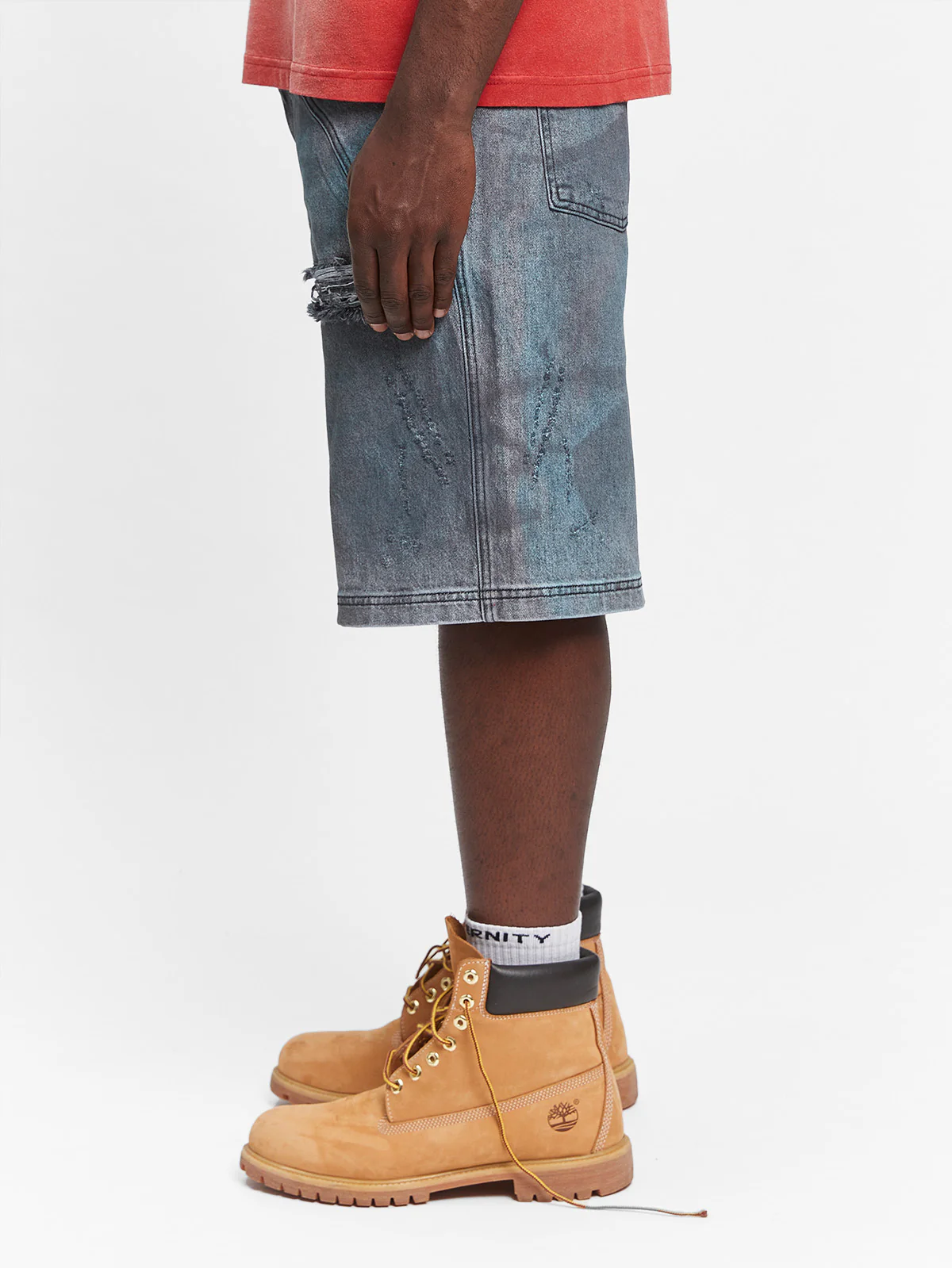 PAINTED ARTISAN SHORTS - WASHED GREY - Image 4